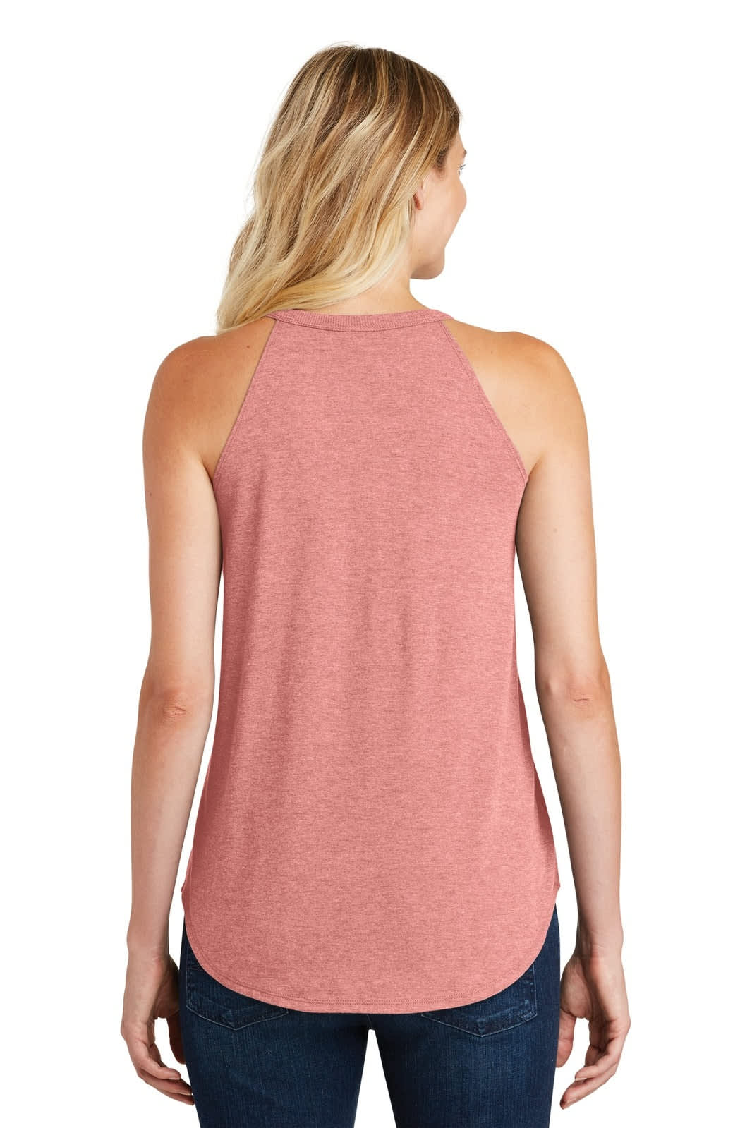 District Made Ladies Perfect Tri Rocker Tank - DT137L Image 