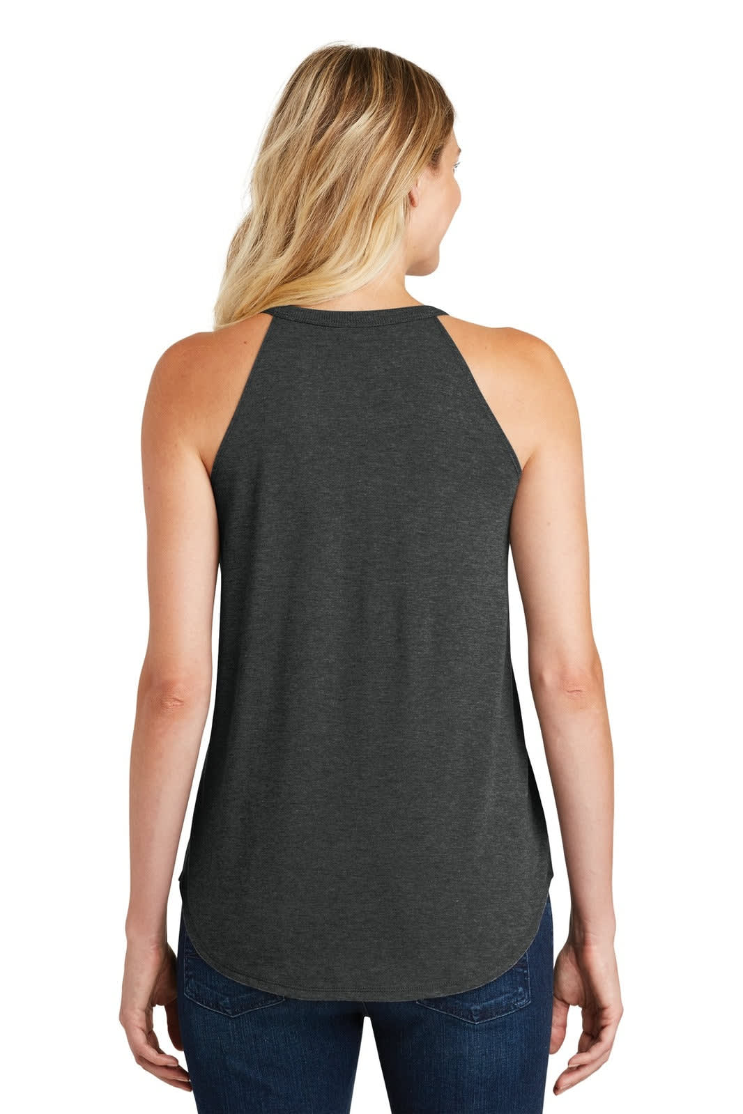 District Made Ladies Perfect Tri Rocker Tank - DT137L Image 