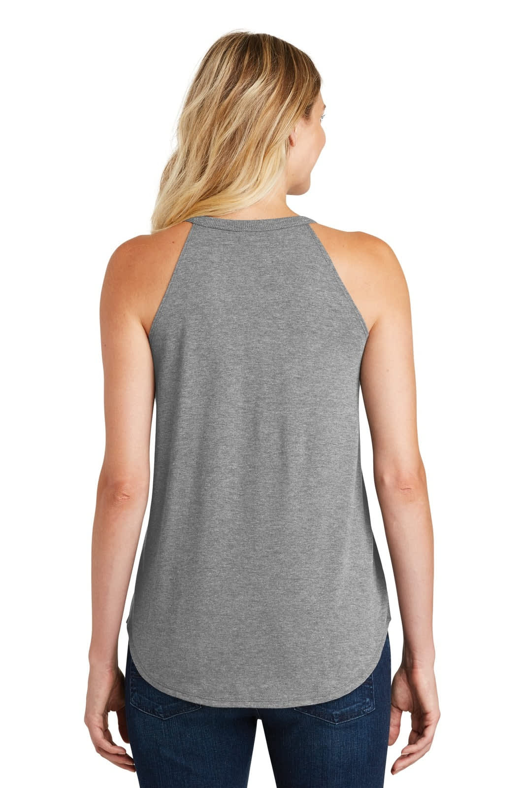 District Made Ladies Perfect Tri Rocker Tank - DT137L Image 