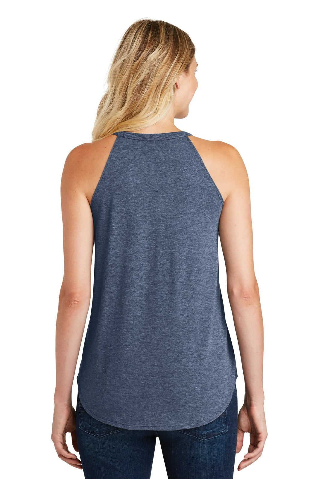 District Made Ladies Perfect Tri Rocker Tank - DT137L Image 