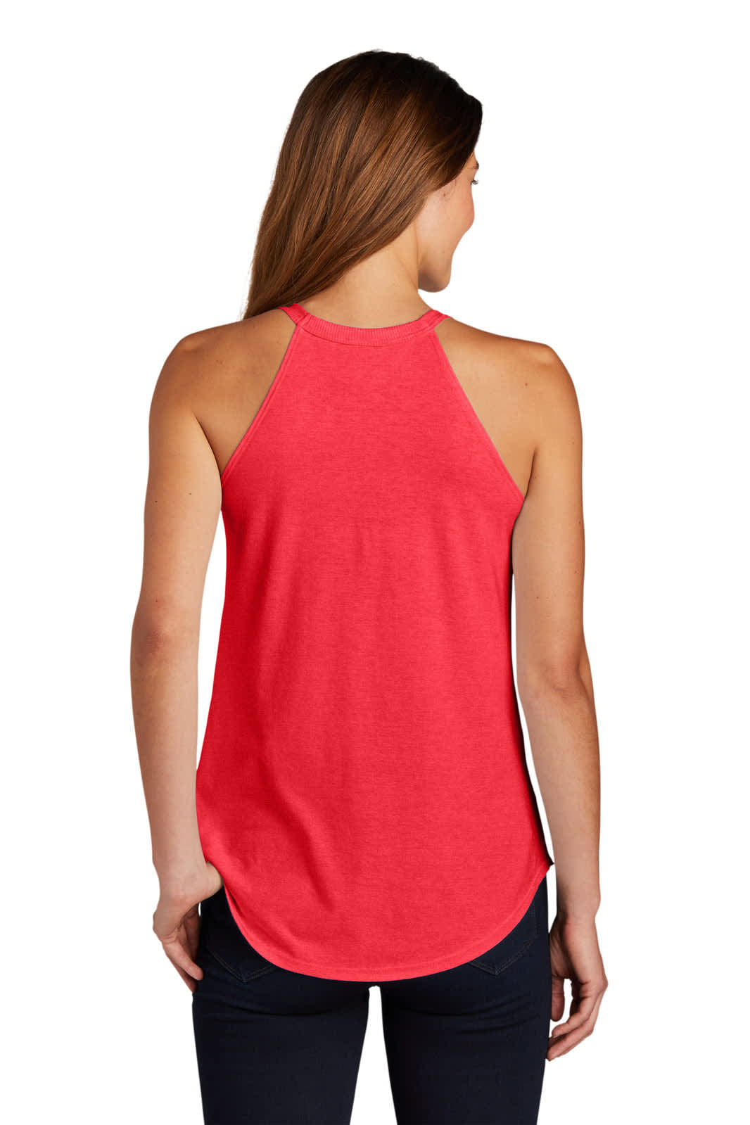 District Made Ladies Perfect Tri Rocker Tank - DT137L Image 