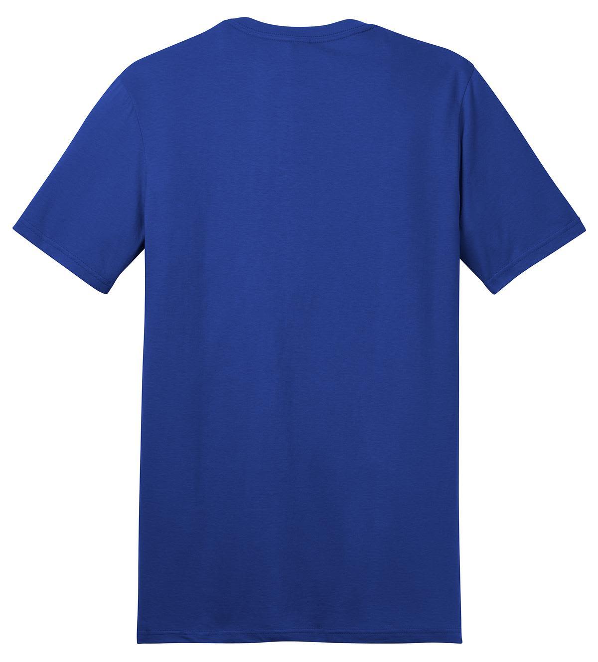 A blue t-shirt with a short sleeve and a plain back design, suitable for casual wear.