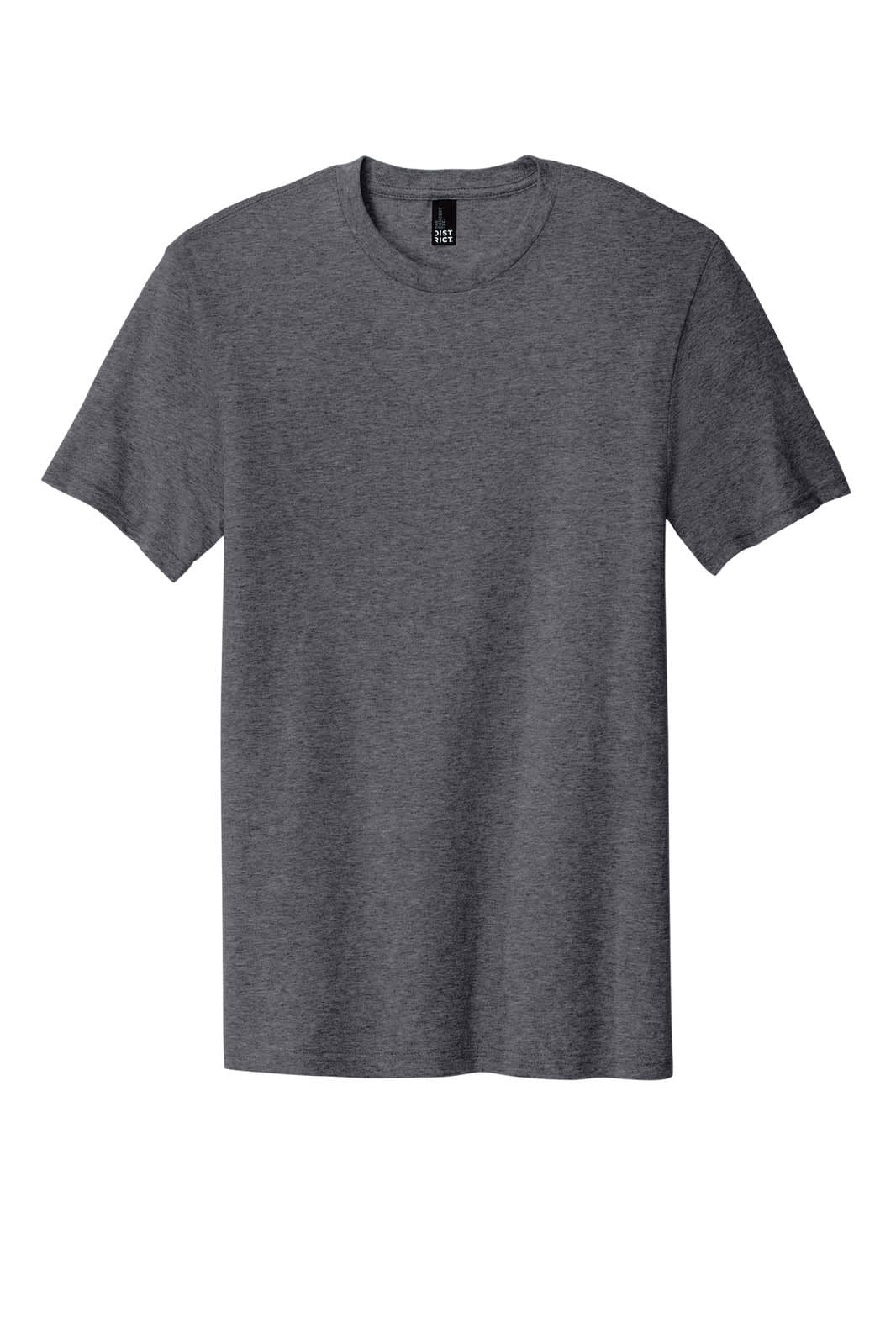 A grey short-sleeve t-shirt with a logo on the label. Suitable for casual wear.