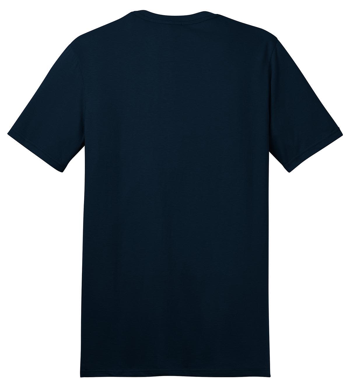 A navy blue t-shirt with a standard crew neck and short sleeves. The back is plain without any designs or logos.