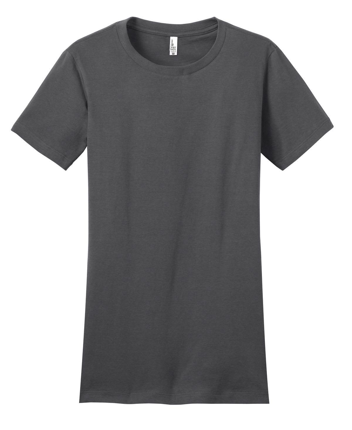 A juniors' t-shirt in a dark grey colour with short sleeves and a round neck, featuring a logo.