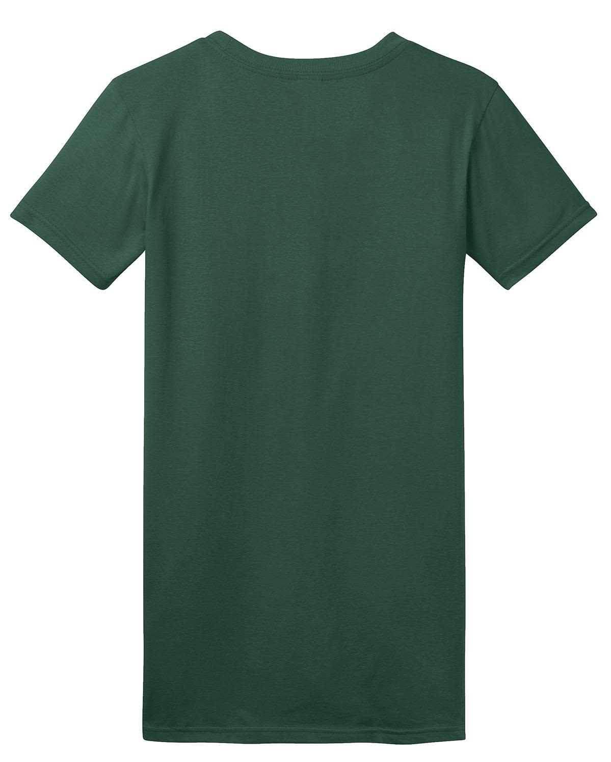 A green juniors' concert tee with a classic t-shirt design, featuring short sleeves and a crew neckline.