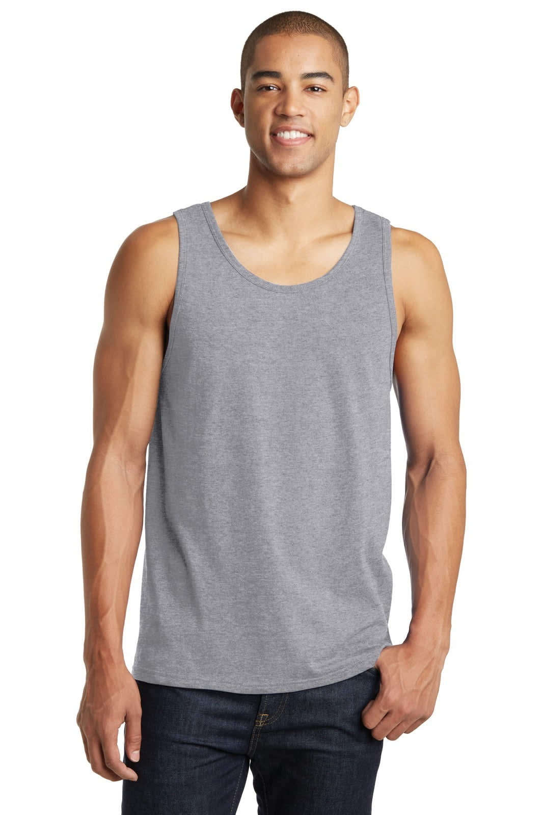 District Young Mens The Concert Tank - DT5300 Image Heather Grey