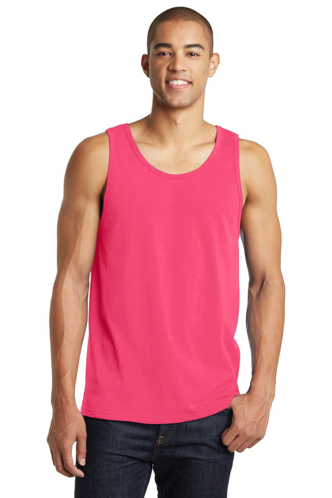 District Young Mens The Concert Tank - DT5300 Image Neon Pink