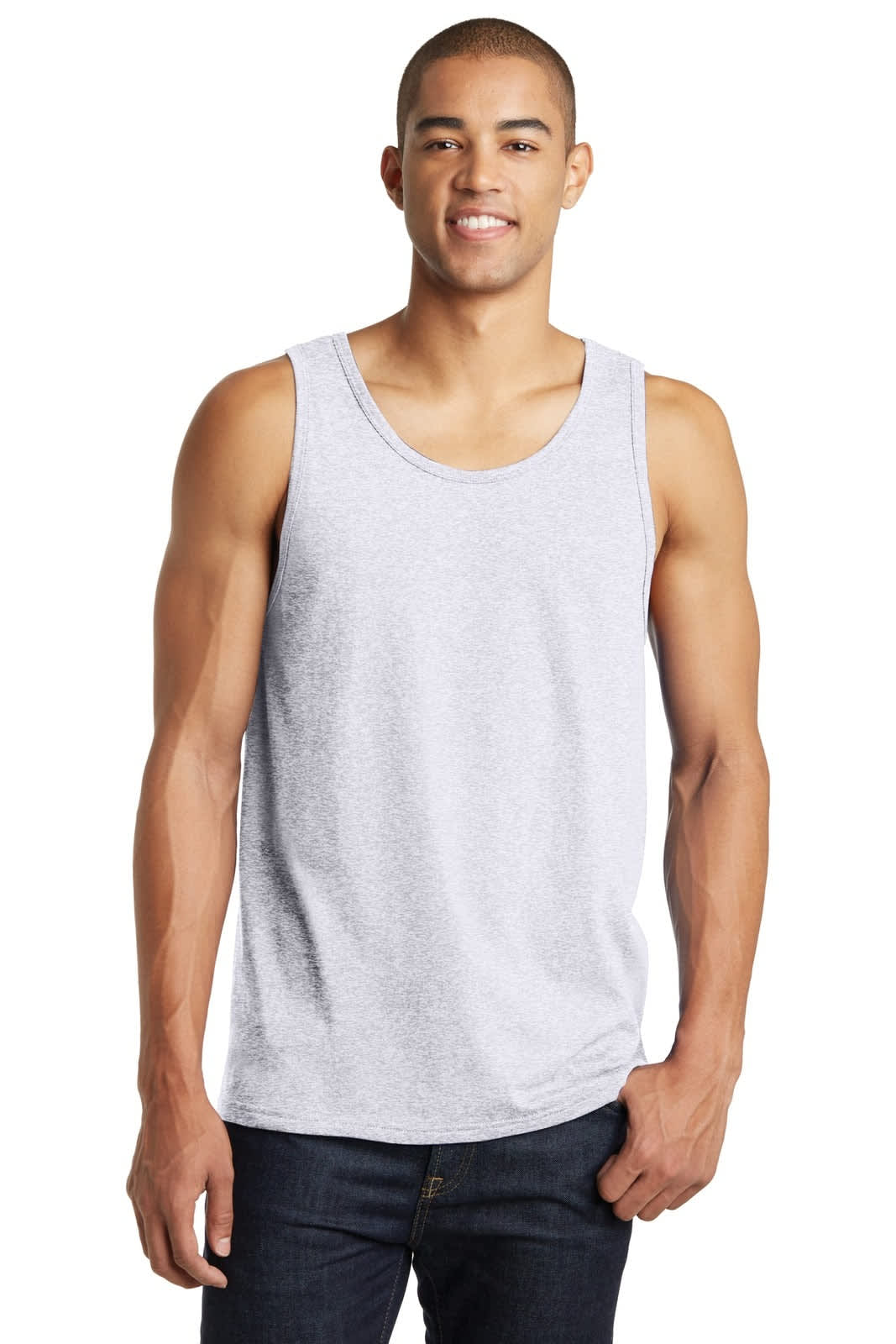 District Young Mens The Concert Tank - DT5300 Image White Heather
