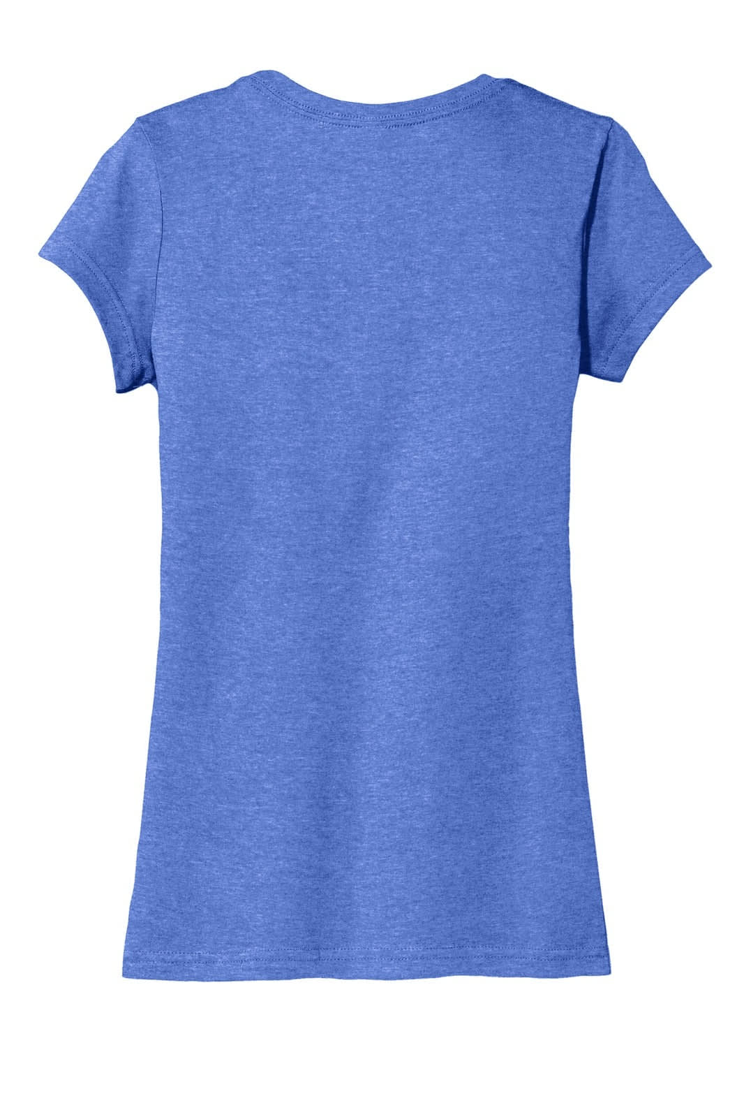A blue juniors t-shirt with short sleeves, featuring a branding logo and a classic fitted design.