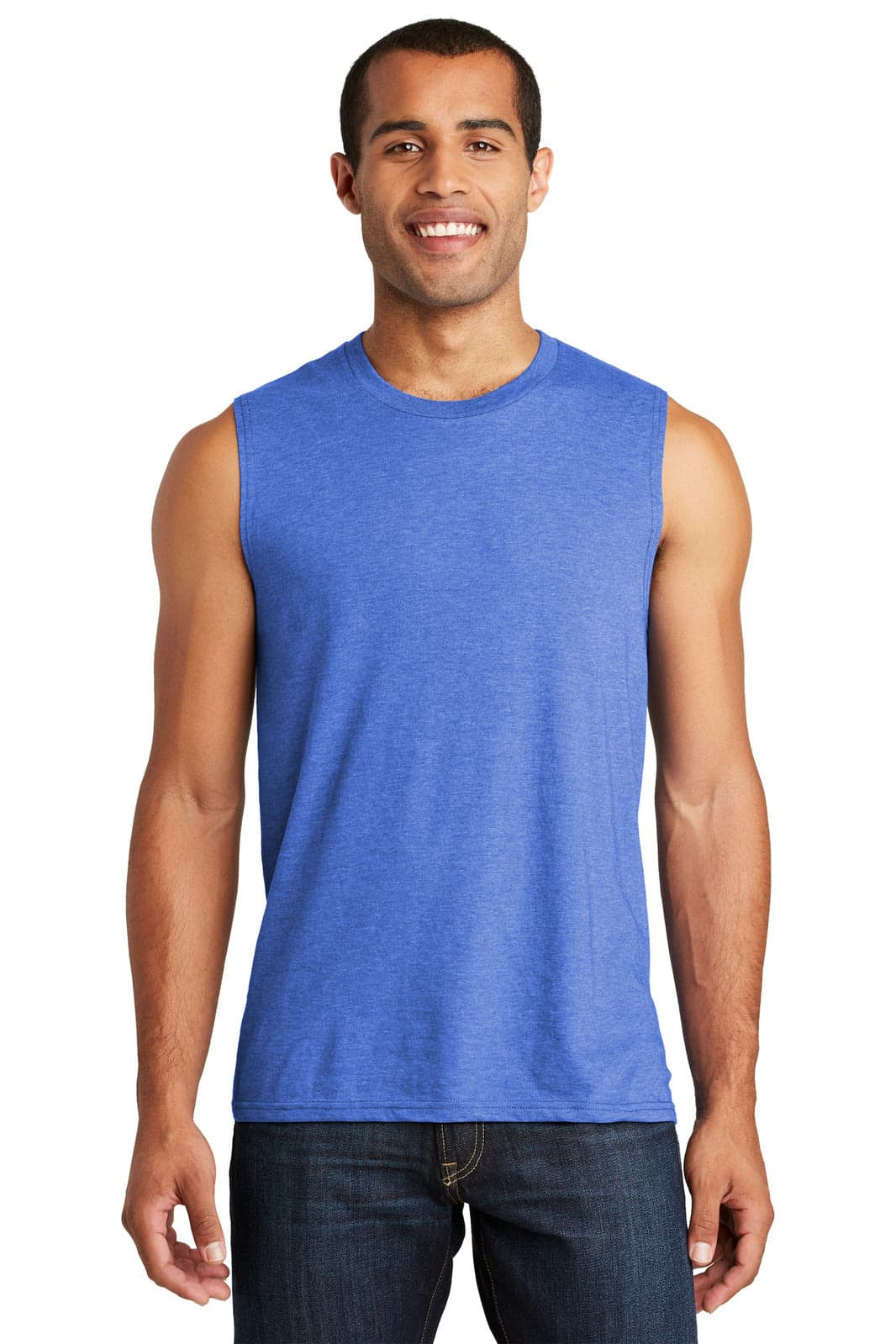 District Young Mens V.I.T. Muscle Tank - DT6300 Image Royal Frost