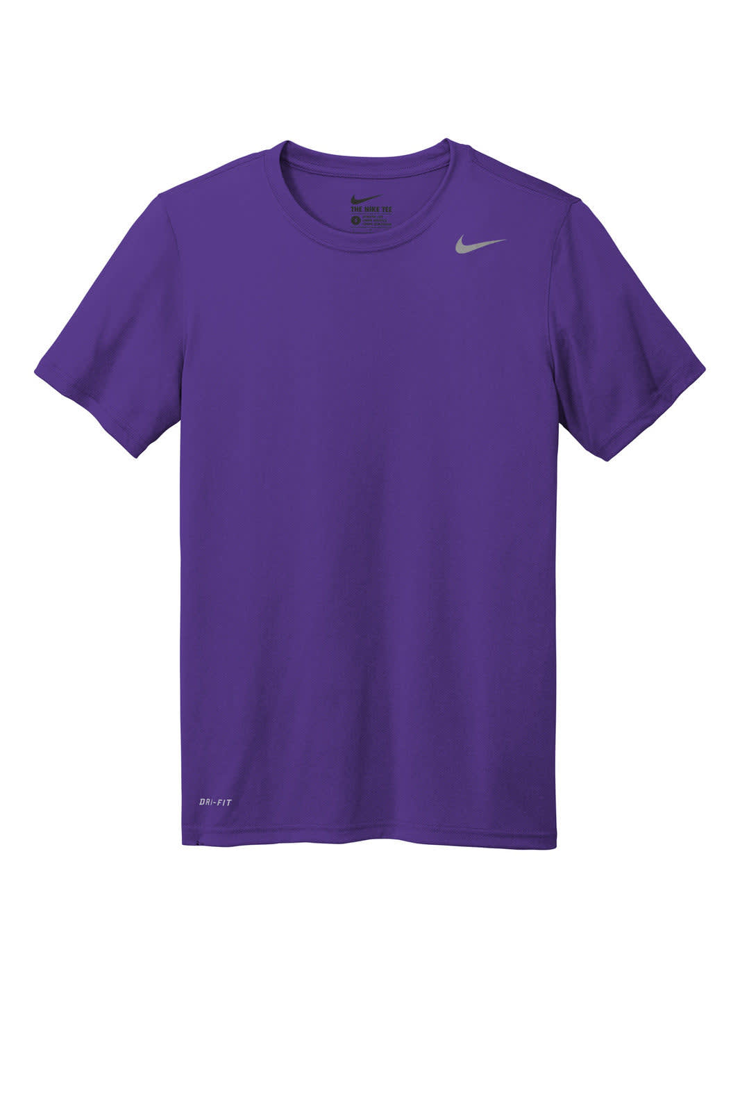 A purple Nike Team rLegend Tee featuring a logo on the shoulder. Short sleeves and a classic fit.