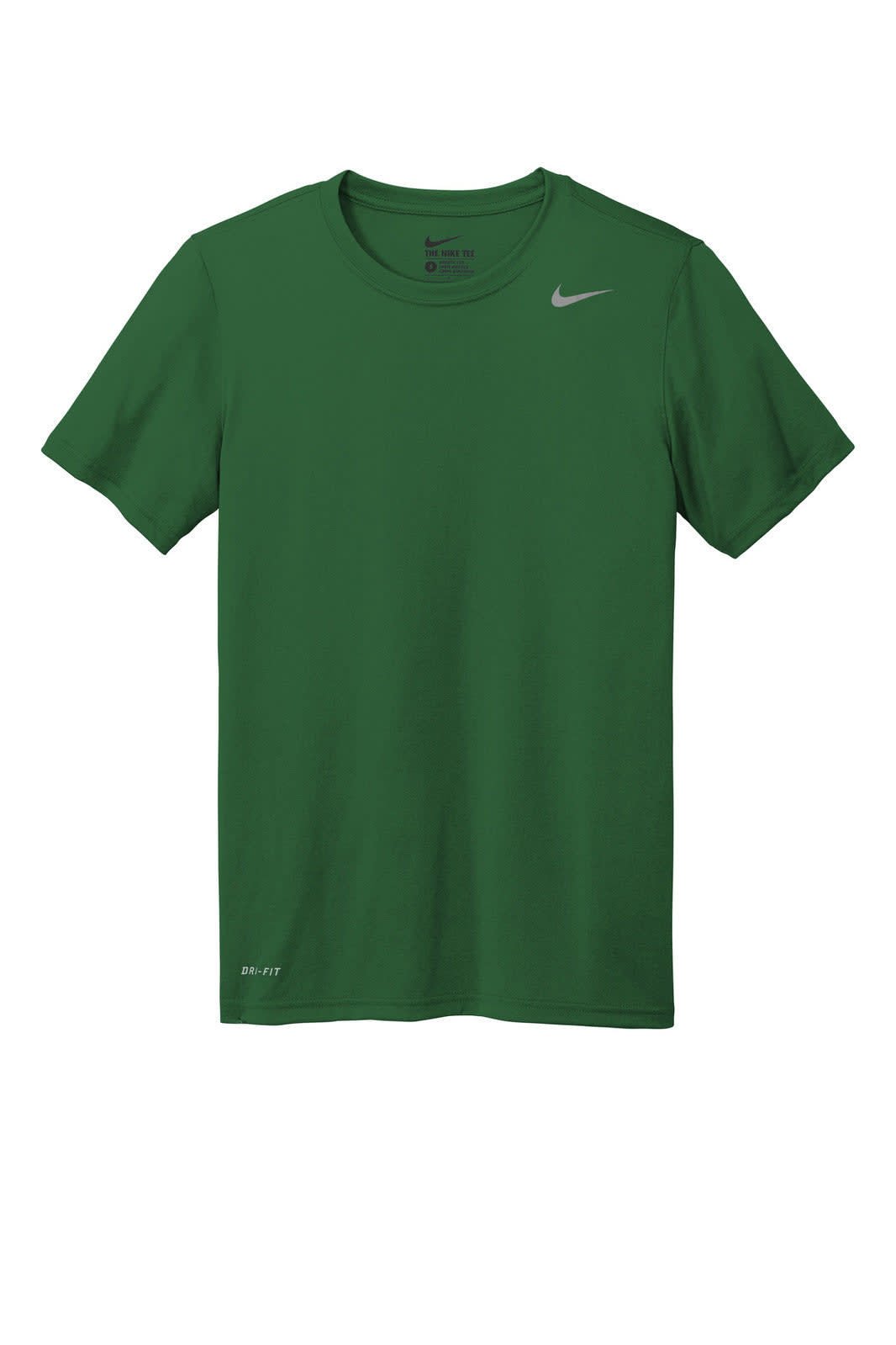 A green Nike Team rLegend Tee with a crew neckline and a logo on the upper chest.