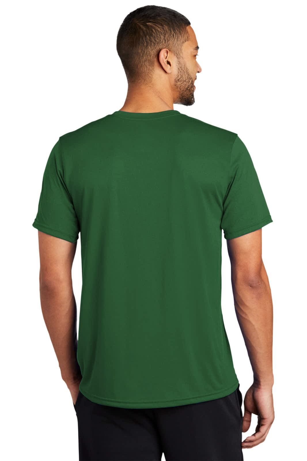 A green Nike Team rLegend Tee t-shirt displayed from the back, featuring a simple design and logo.