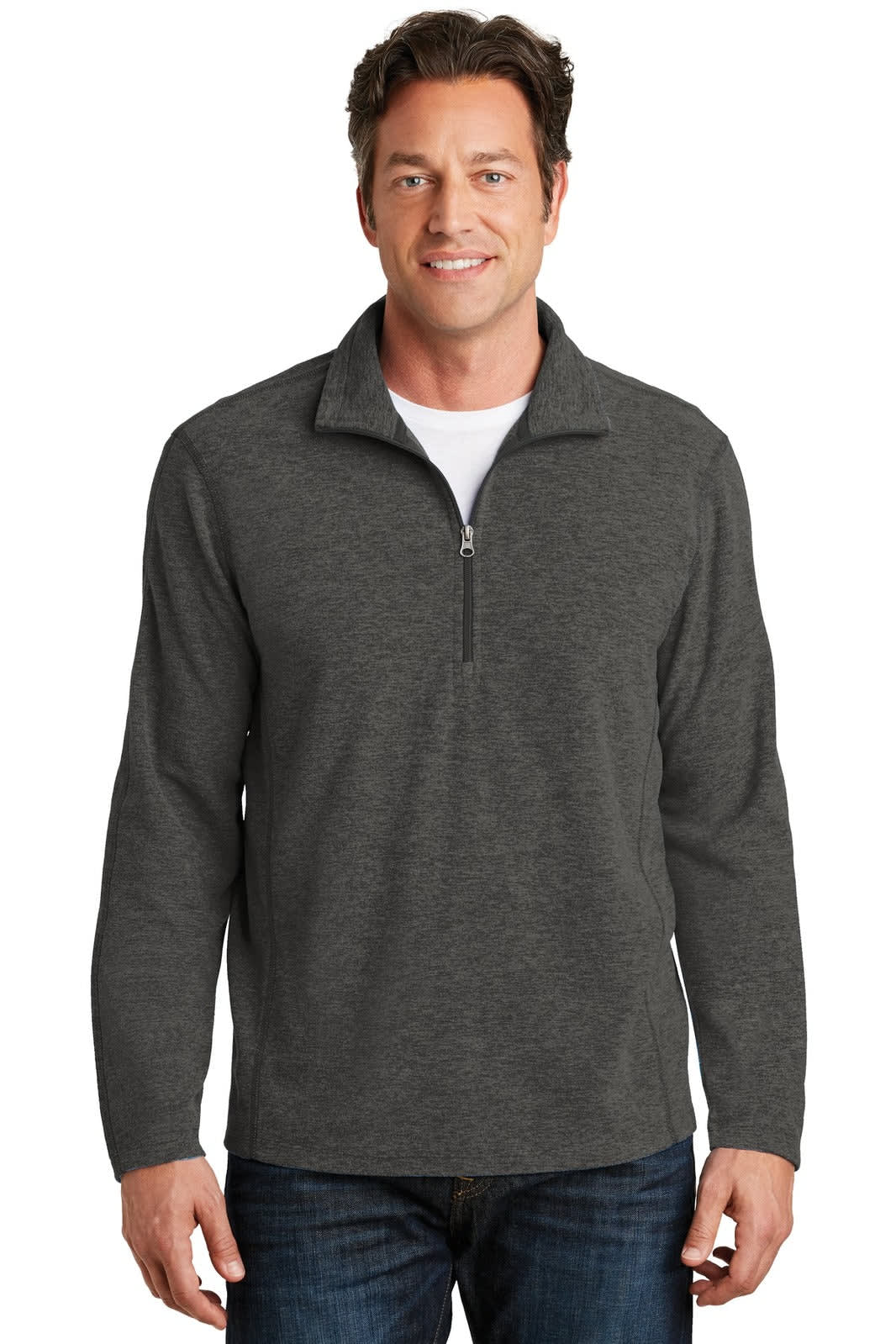 Port Authority Heather Microfleece 1/2-Zip Pullover