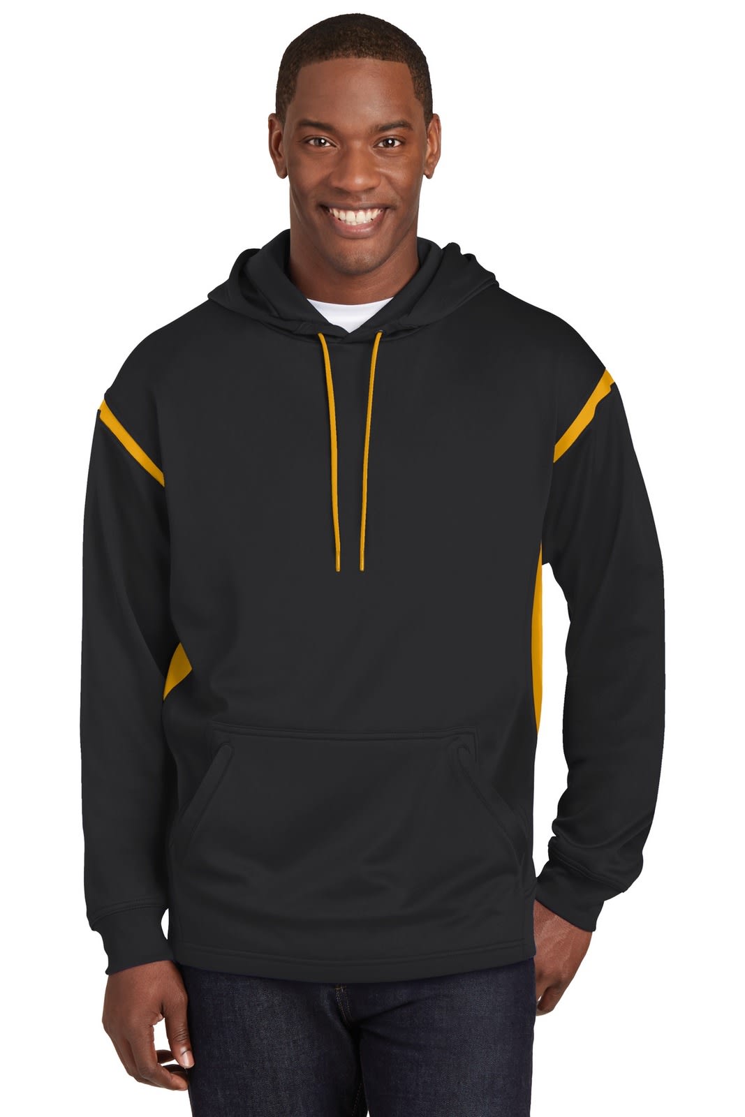 Sport-Tek Tech Fleece Colorblock Hooded Sweatshirt