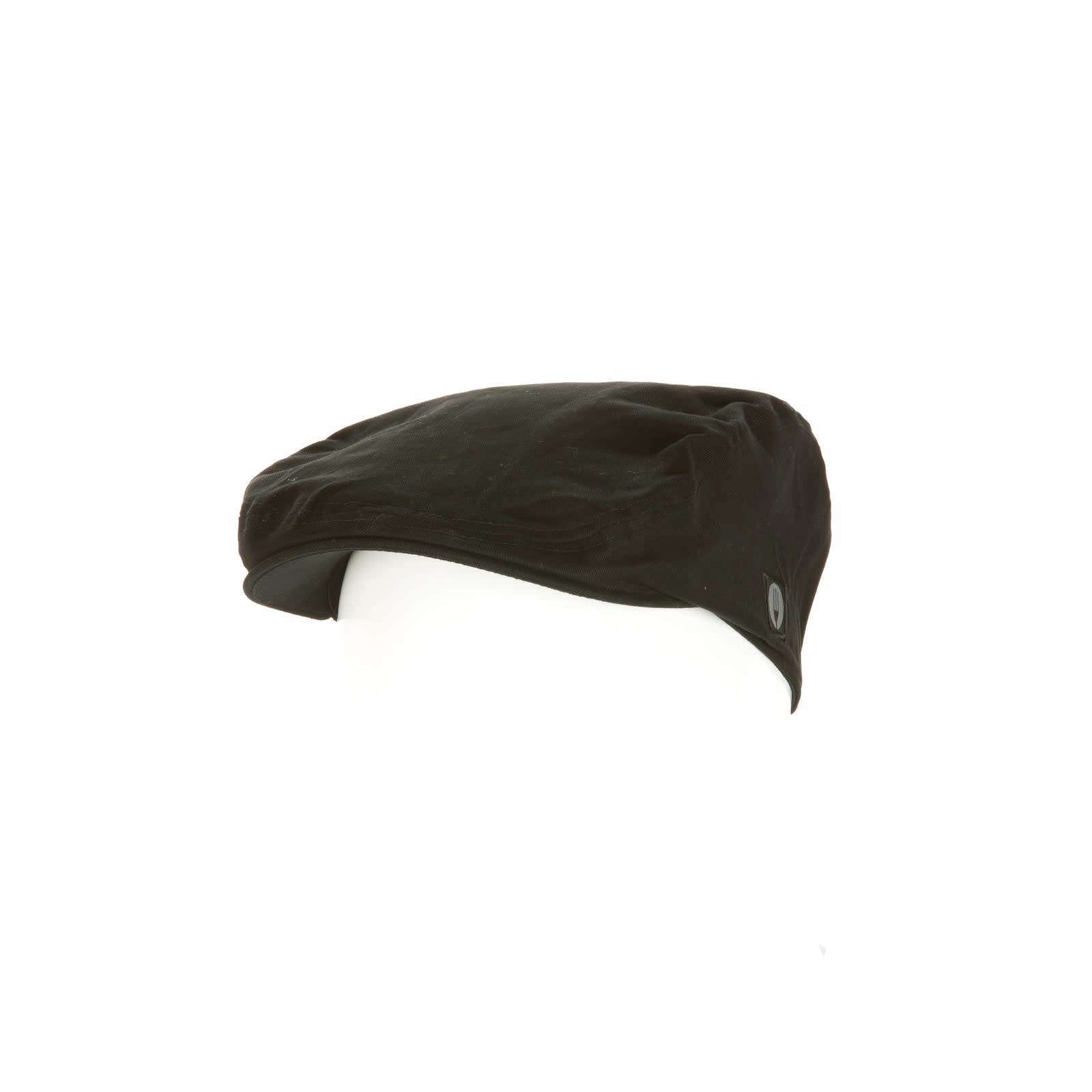 A black Driver Cap with a subtle logo, featuring a sleek and modern design.