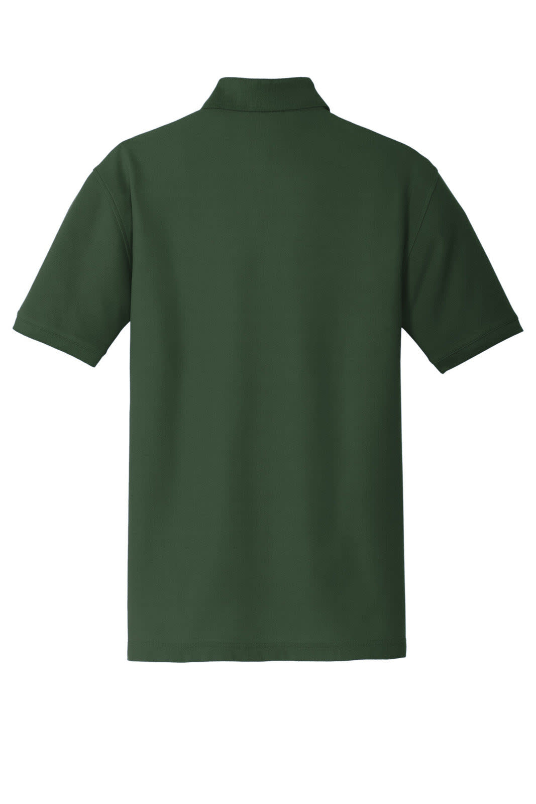A green Port Authority Core Classic Pique Polo shirt with a collar, featuring a logo on the back.
