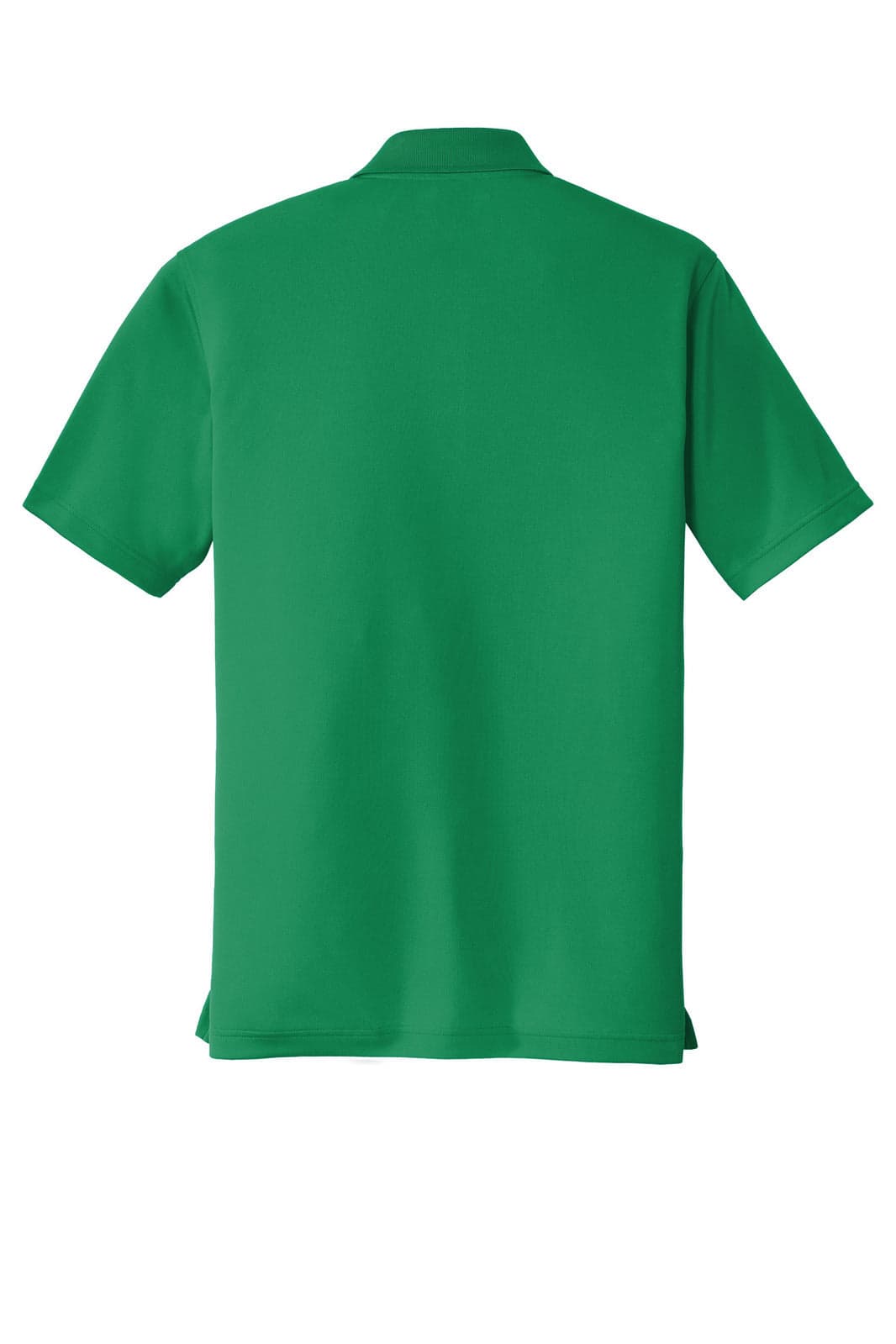 A green Port Authority Dry Zone UV Micro-Mesh Polo featuring a standard polo shirt design and a logo.