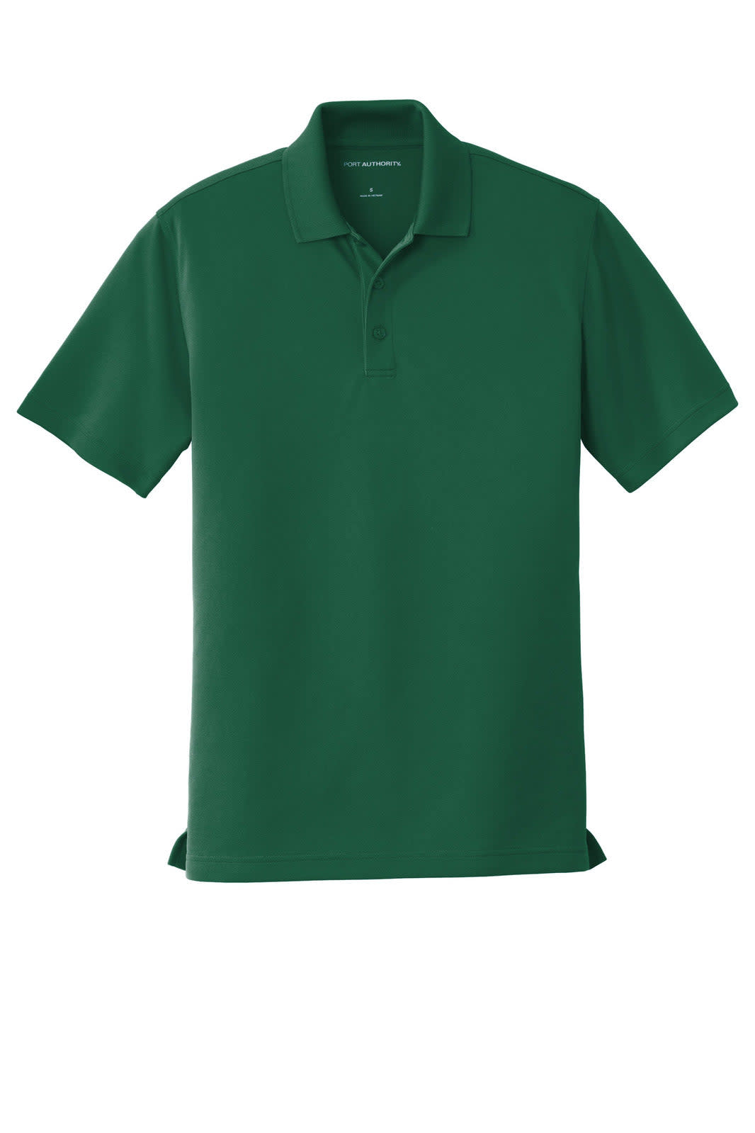 A green polo shirt featuring a classic design and a logo on the chest. Ideal for casual or semi-formal wear.