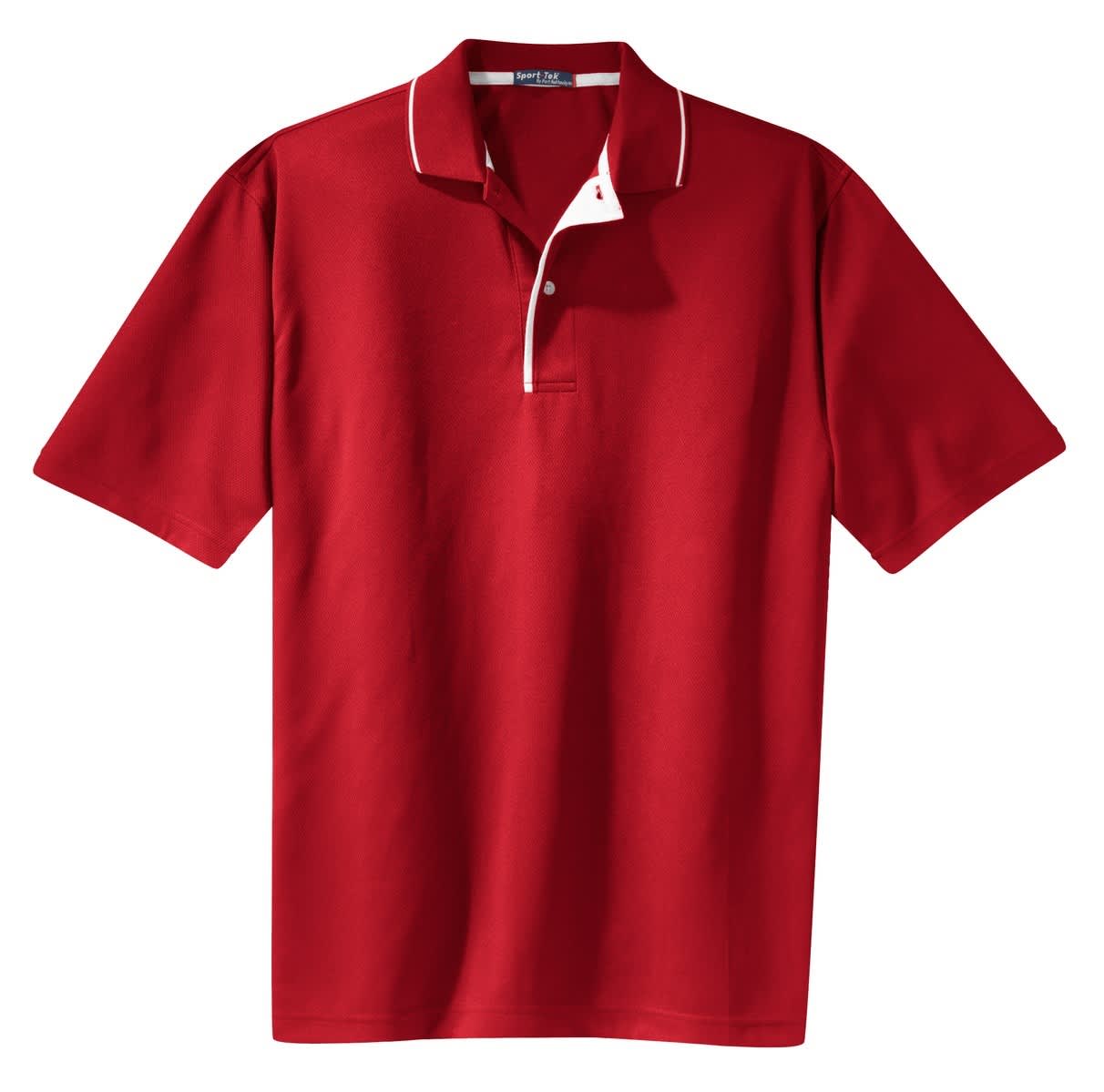 Sport-Tek Dri-Mesh Polo with Tipped Collar and Piping