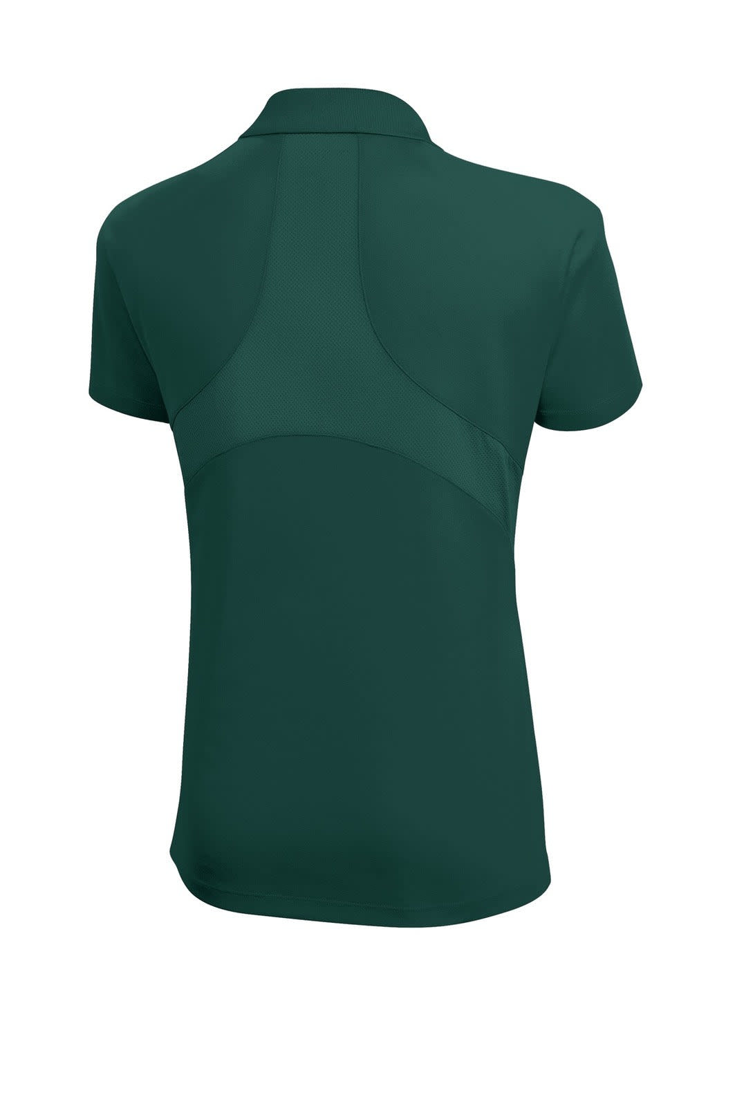 A dark green Sport-Tek Ladies Dri-Mesh Pro Polo shirt featuring a smooth back design and a logo.