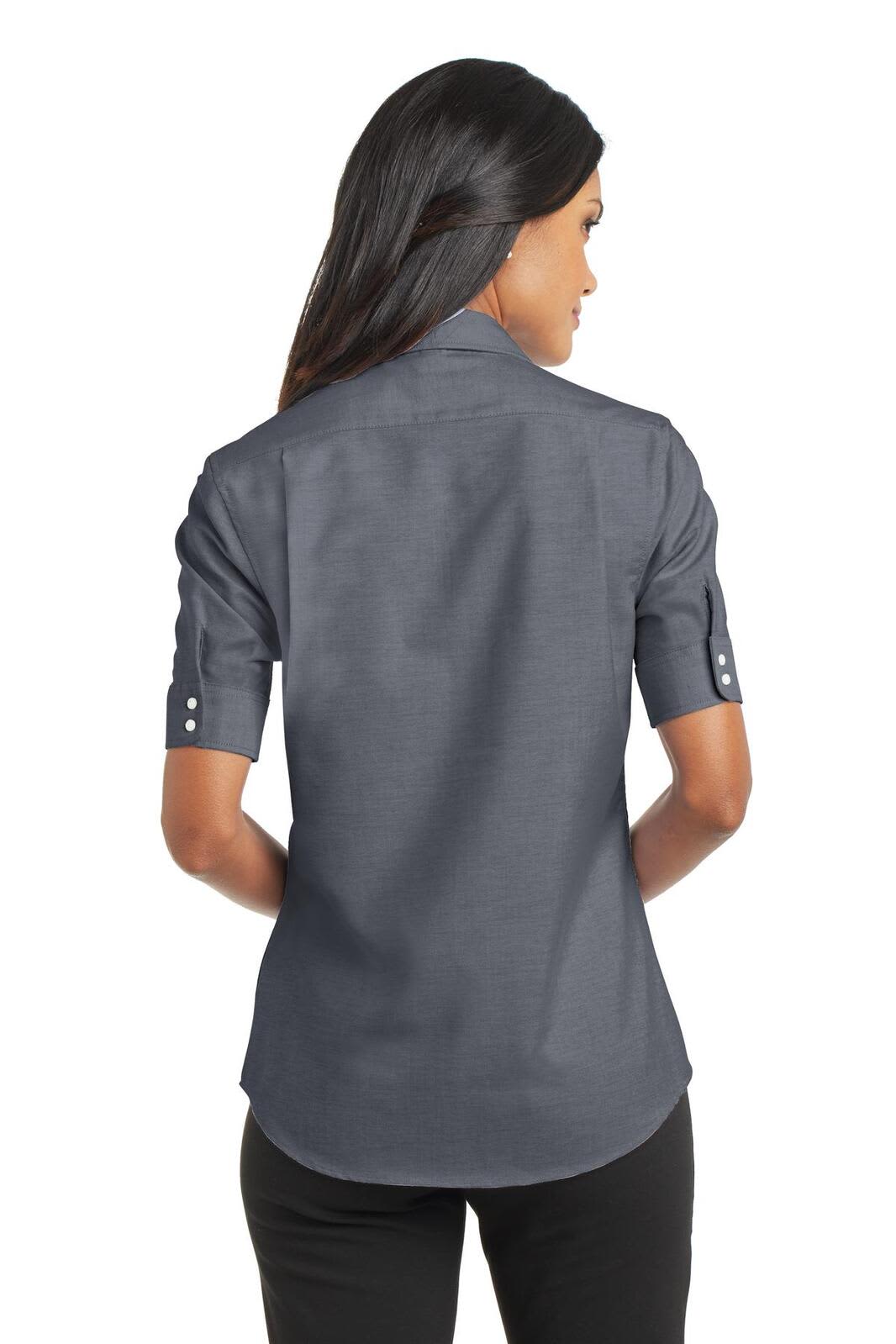 Port Authority Ladies Short Sleeve SuperPro Oxford Shirt