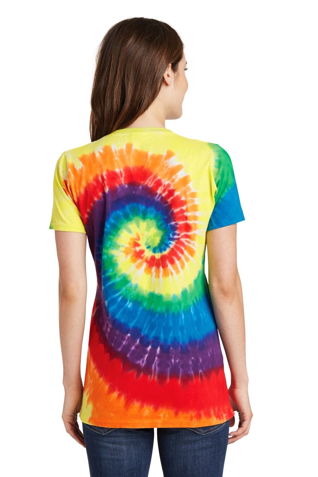 Port & Company Ladies Tie-Dye V-Neck Tee