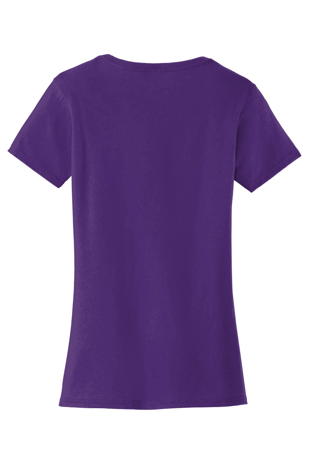 A purple ladies' T-shirt with a short sleeve design, featuring a plain back.