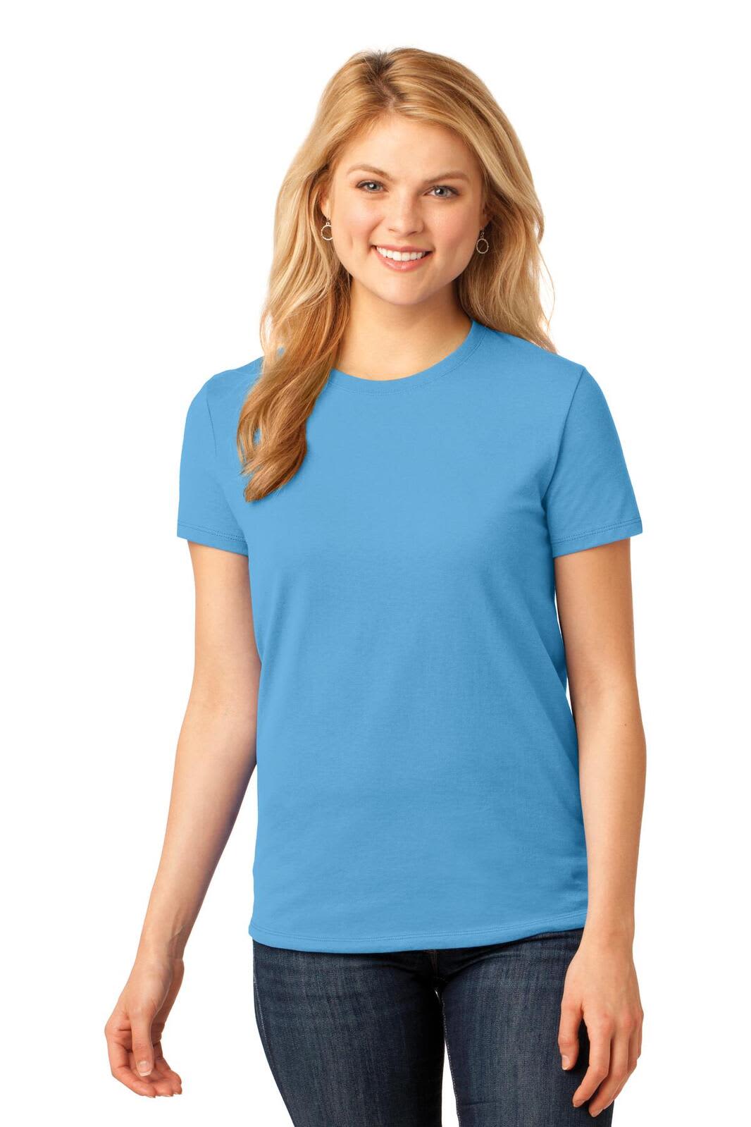 Port & Company Ladies Core Cotton Tee - LPC54 Image Aquatic Blue