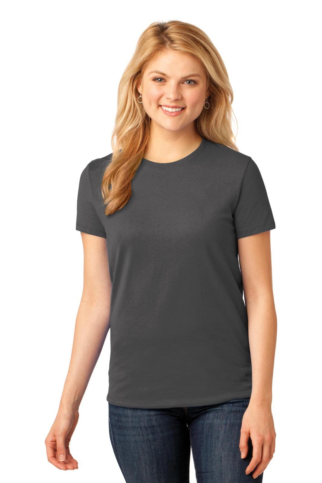 Port & Company Ladies Core Cotton Tee - LPC54 Image Charcoal