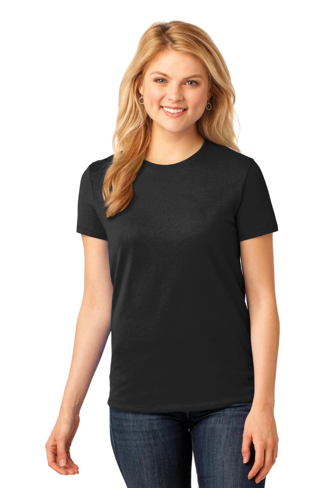 Port & Company Ladies Core Cotton Tee - LPC54 Image Jet Black