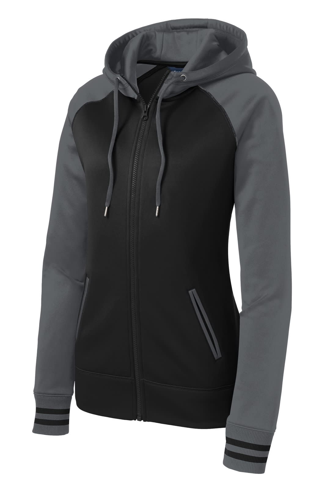 Sport-Tek Ladies Sport-Wick Varsity Fleece Full-Zip Hooded Jacket