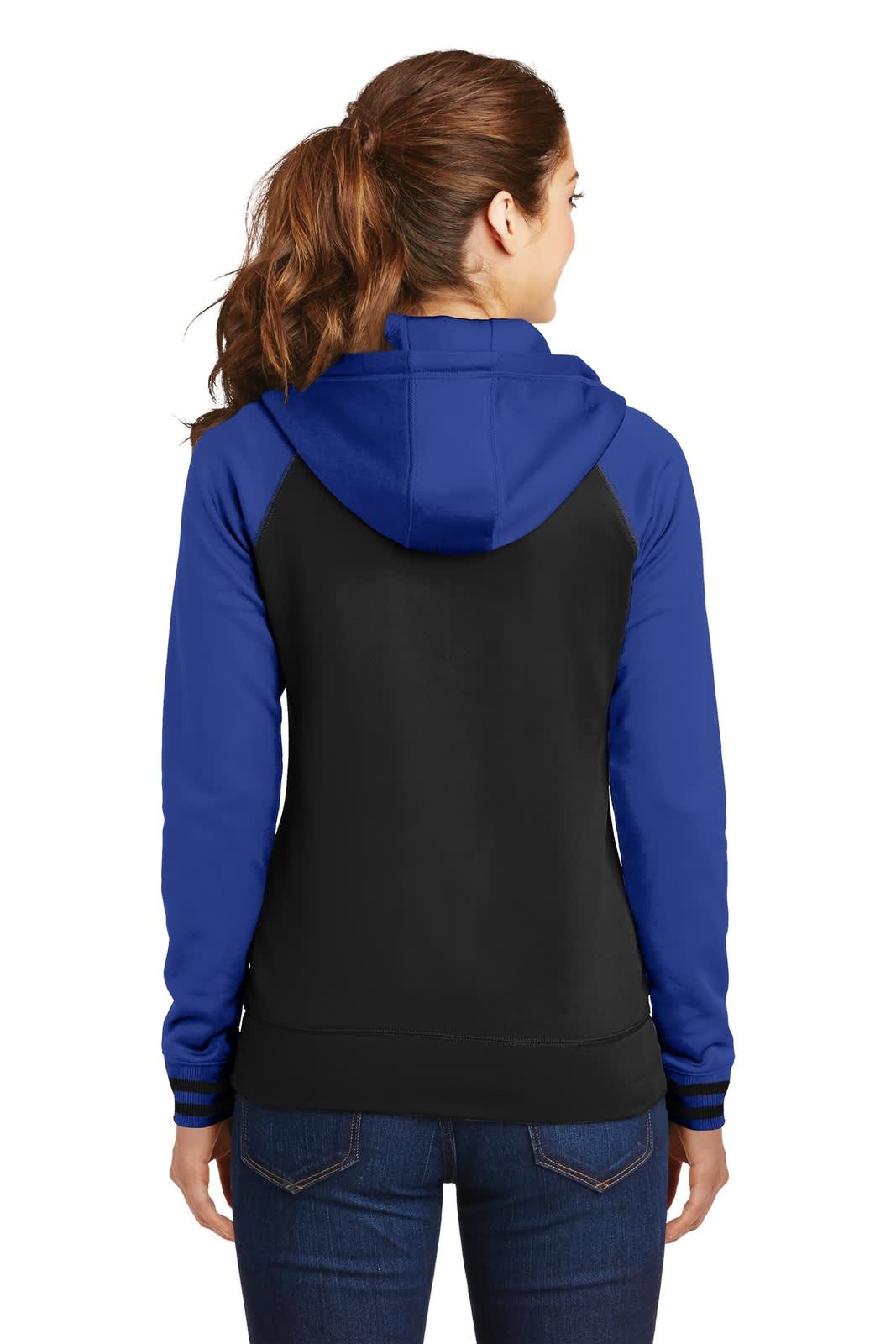 Sport-Tek Ladies Sport-Wick Varsity Fleece Full-Zip Hooded Jacket