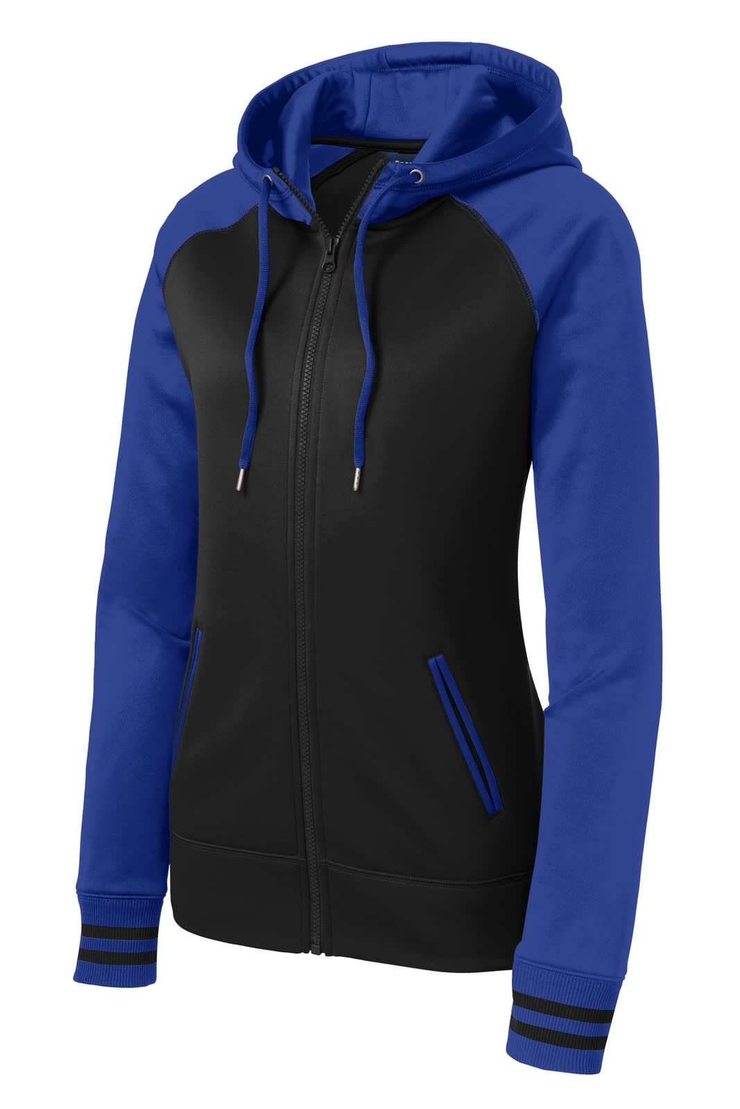 Sport-Tek Ladies Sport-Wick Varsity Fleece Full-Zip Hooded Jacket