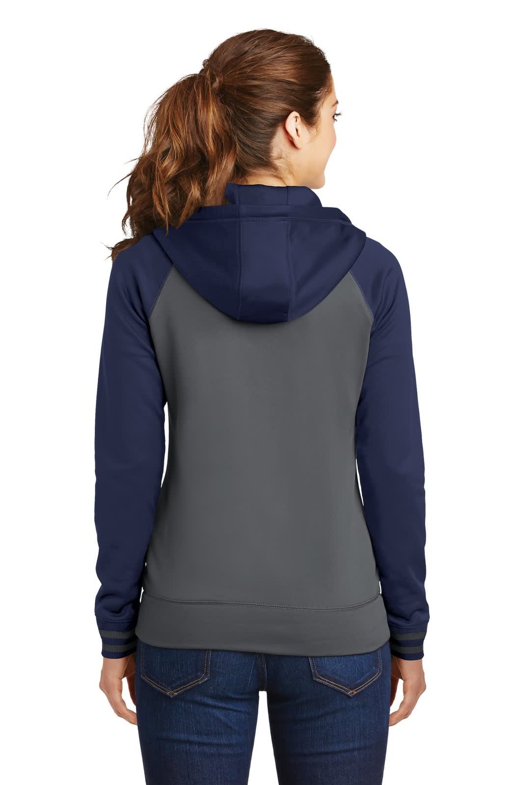 Sport-Tek Ladies Sport-Wick Varsity Fleece Full-Zip Hooded Jacket