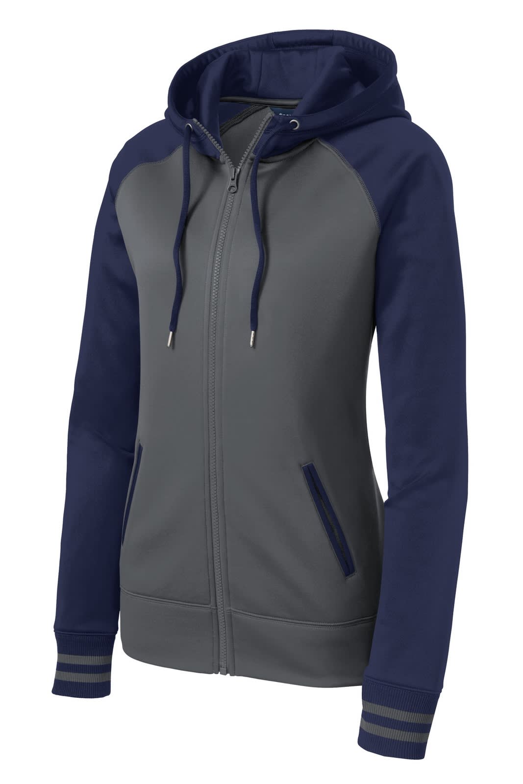 Sport-Tek Ladies Sport-Wick Varsity Fleece Full-Zip Hooded Jacket