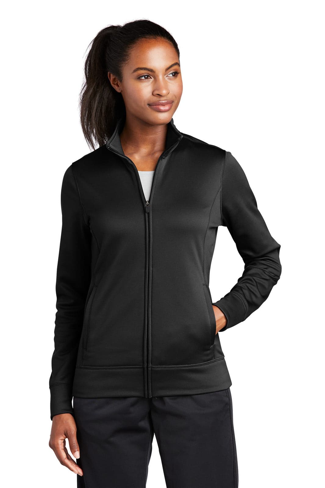 Sport-Tek Ladies Sport-Wick Fleece Full-Zip Jacket