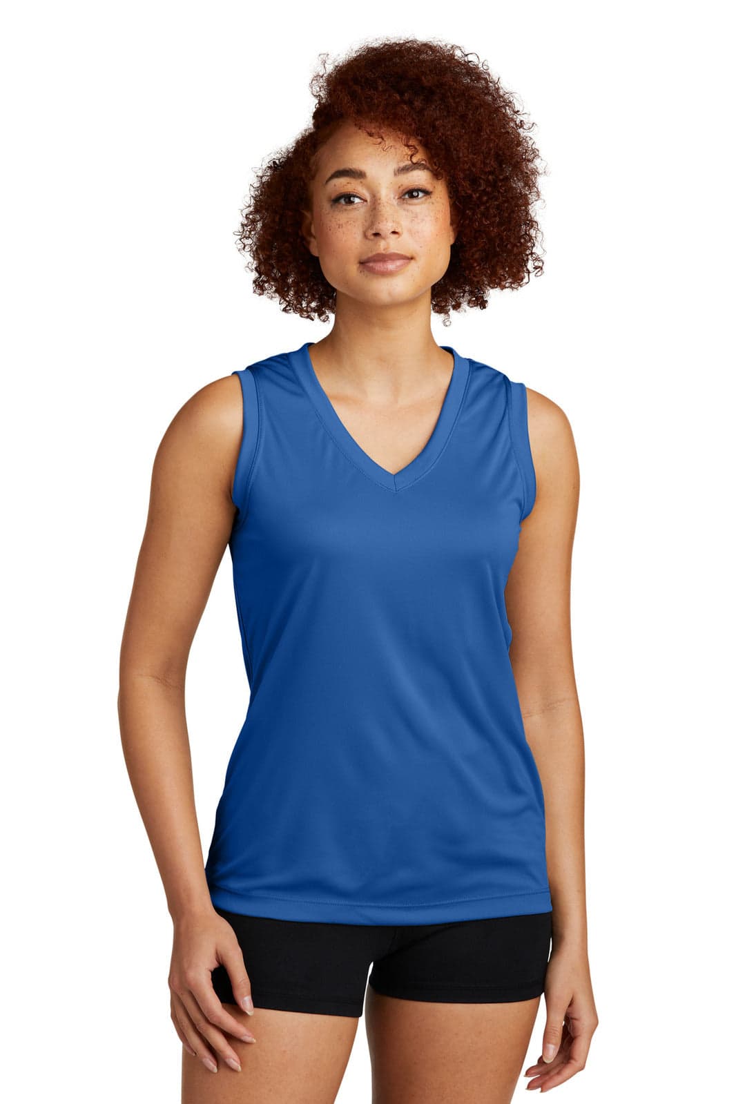 Sport-Tek Ladies Sleeveless PosiCharge Competitor V-Neck Tee - LST352 Image True Royal