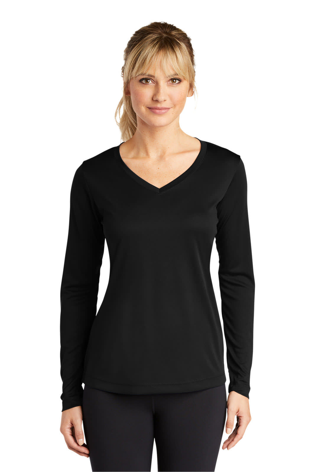 Sport-Tek Ladies Long Sleeve PosiCharge Competitor V-Neck Tee
