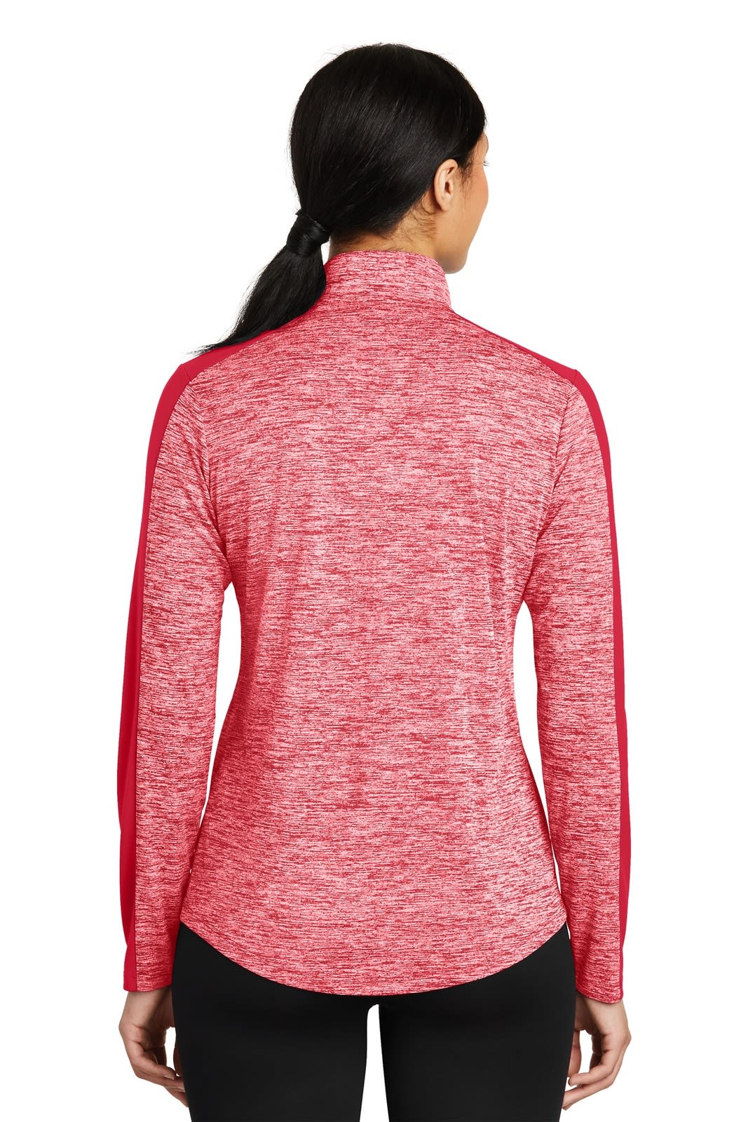Sport-Tek Ladies PosiCharge Electric Heather Colorblock 1/4-Zip Pullover