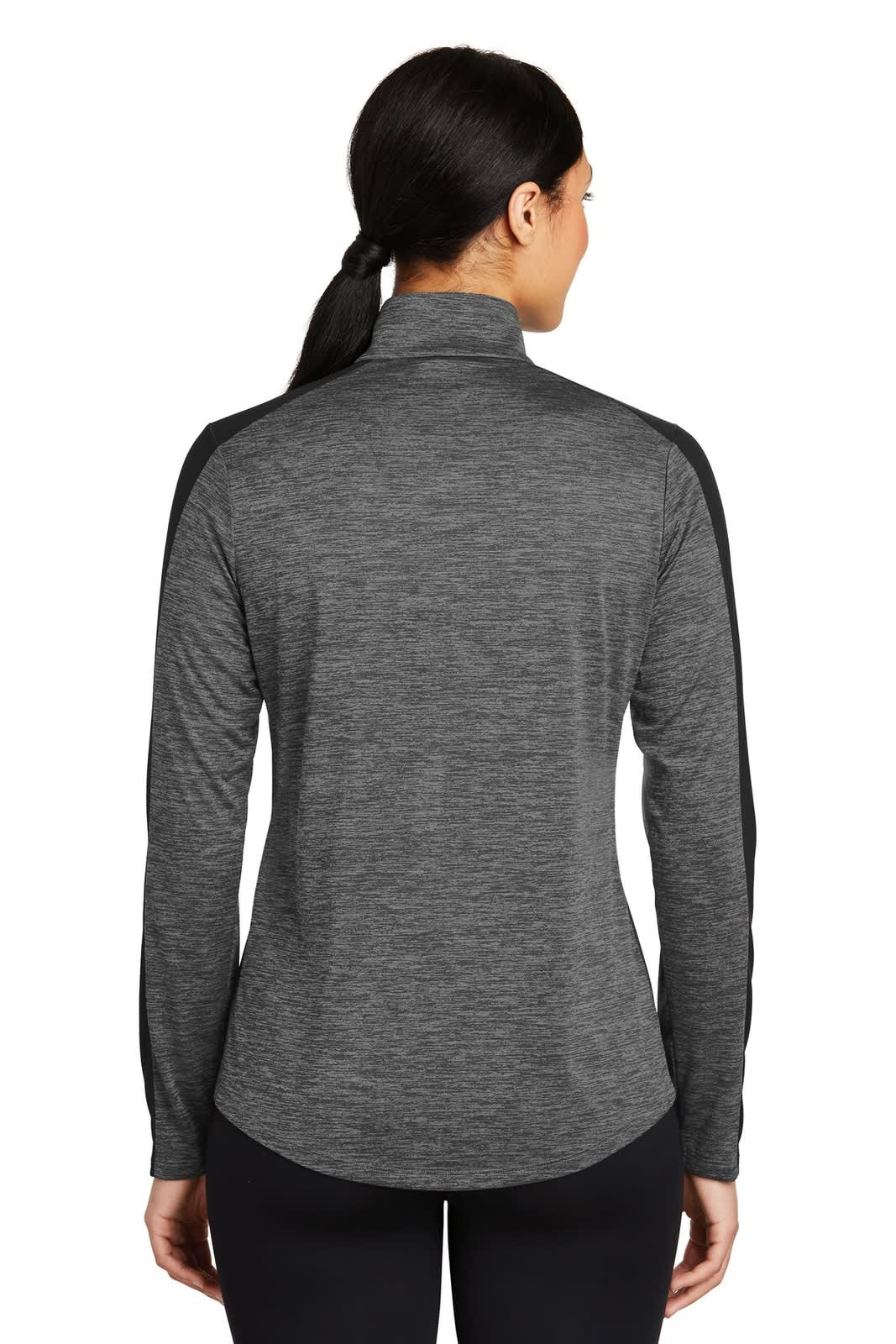 Sport-Tek Ladies PosiCharge Electric Heather Colorblock 1/4-Zip Pullover