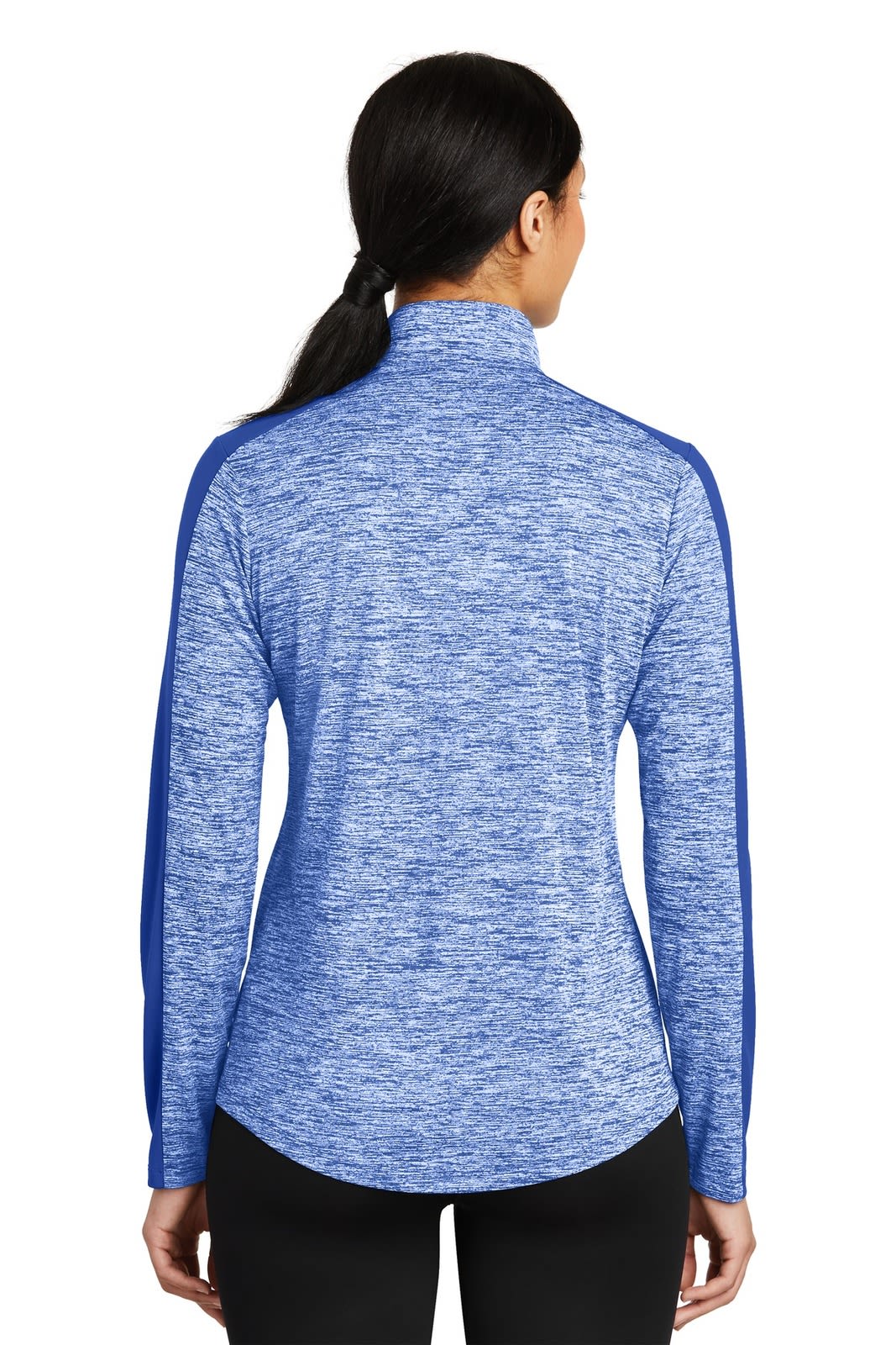 Sport-Tek Ladies PosiCharge Electric Heather Colorblock 1/4-Zip Pullover