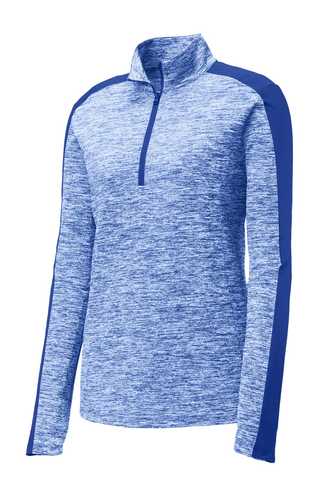 Sport-Tek Ladies PosiCharge Electric Heather Colorblock 1/4-Zip Pullover