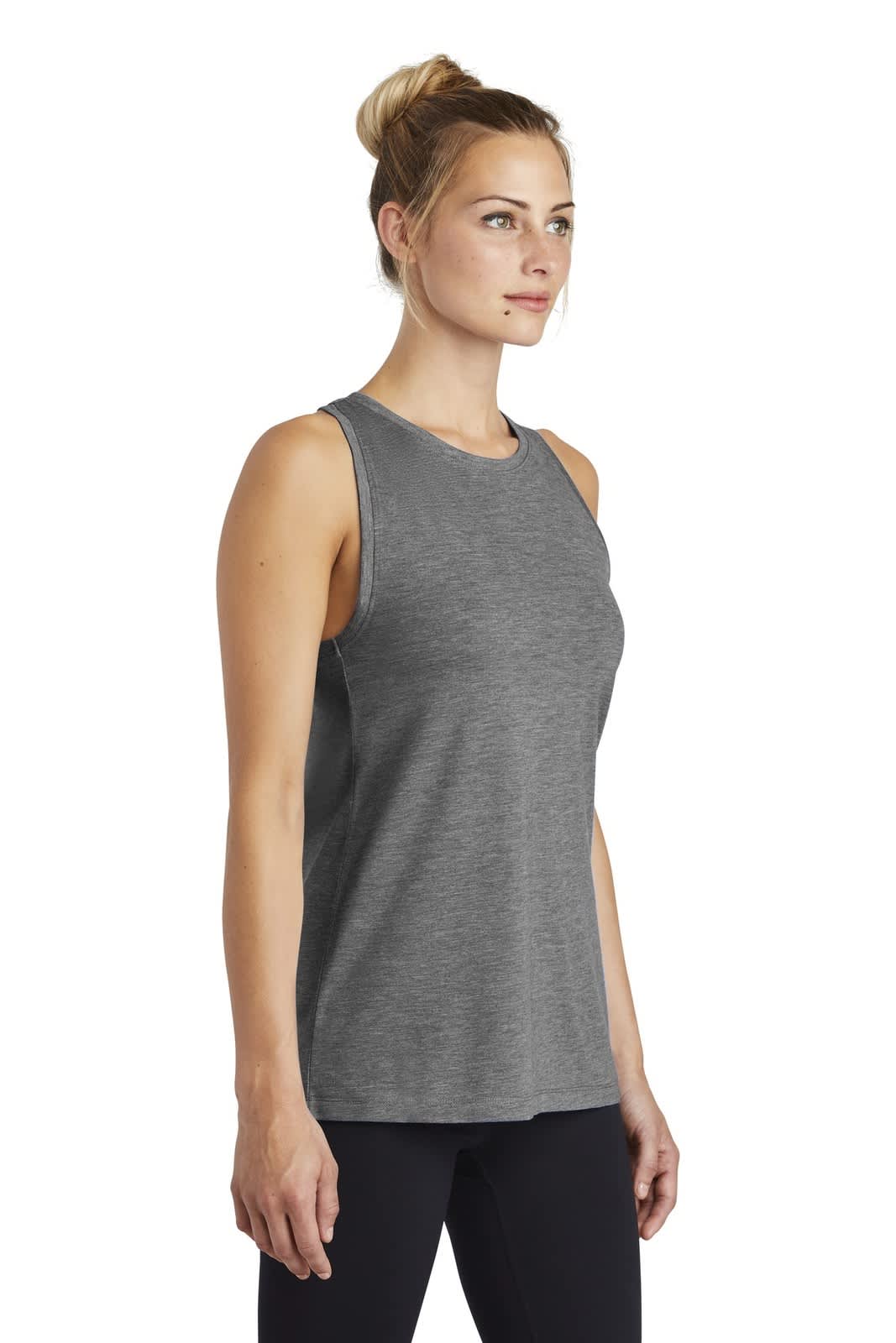 Sport-Tek  Ladies PosiCharge  Tri-Blend Wicking Tank