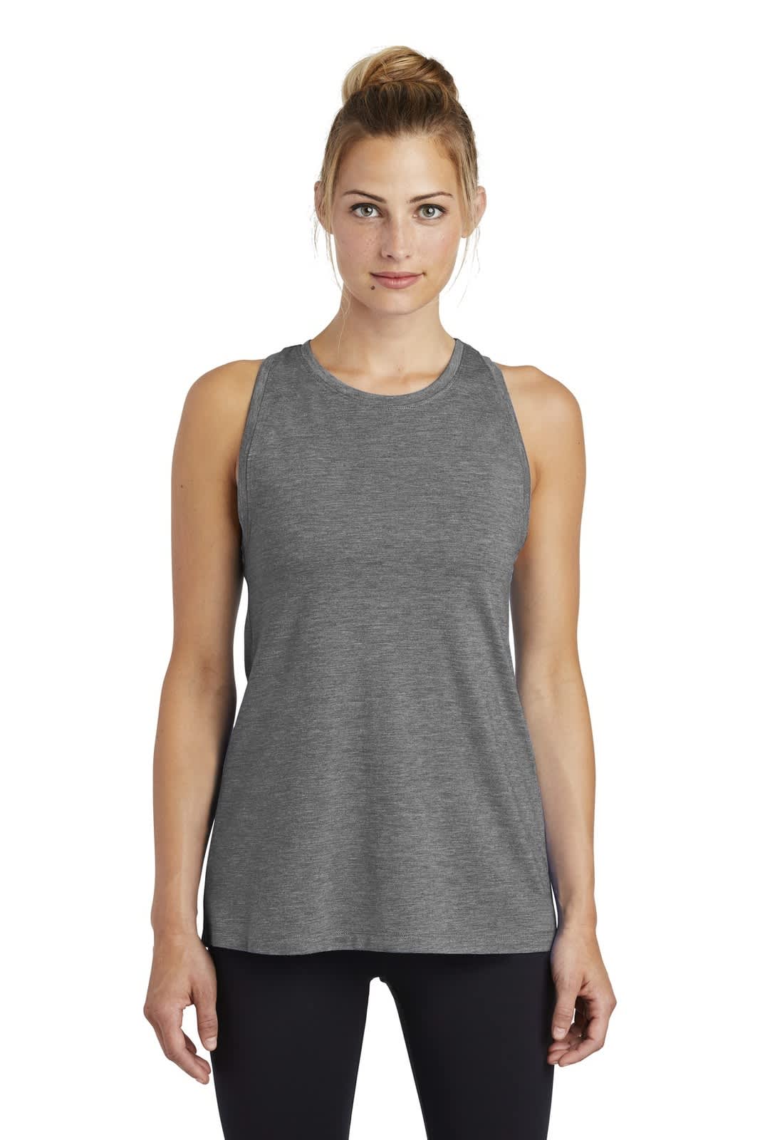 Sport-Tek  Ladies PosiCharge  Tri-Blend Wicking Tank