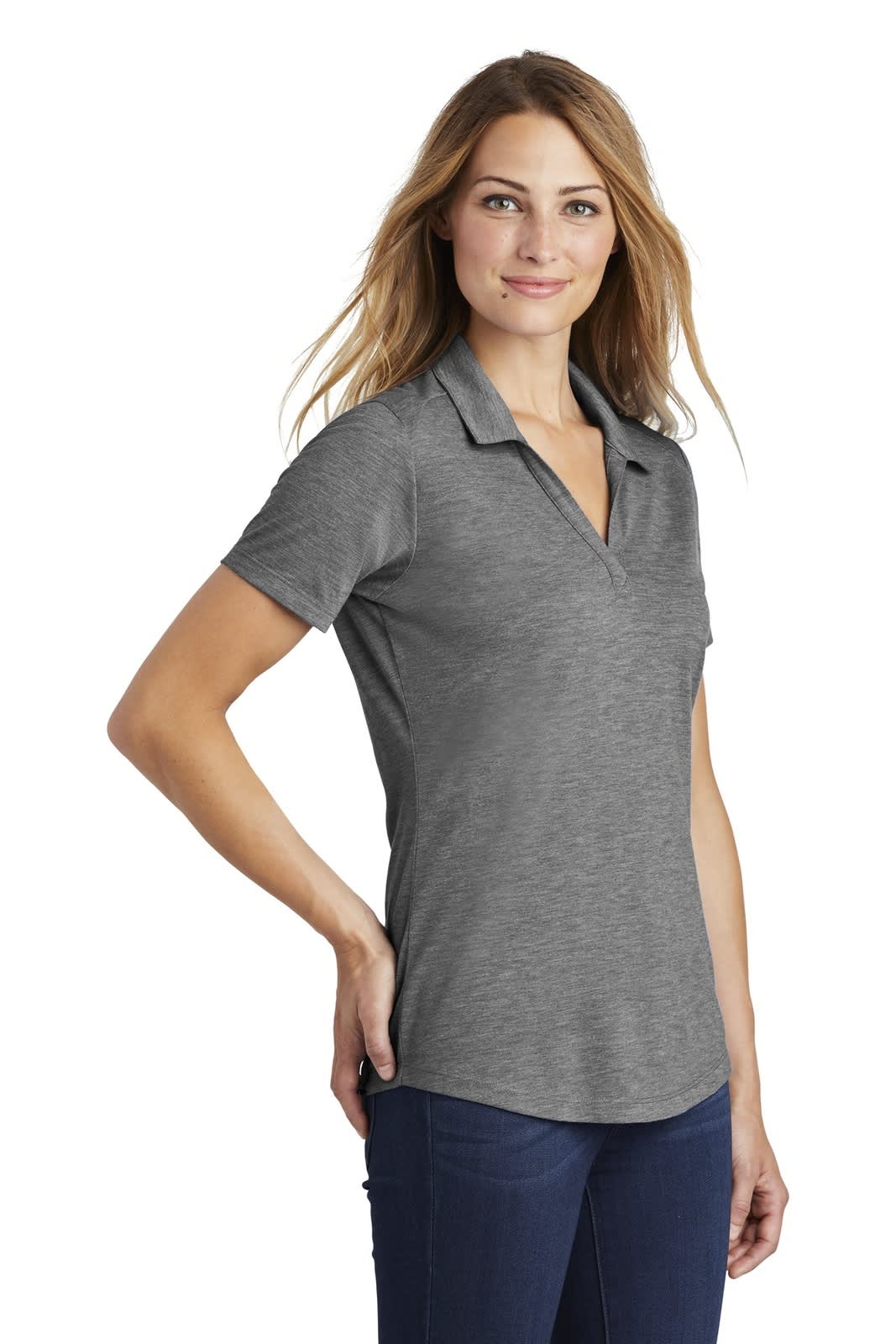 Sport-Tek  Ladies PosiCharge  Tri-Blend Wicking Polo