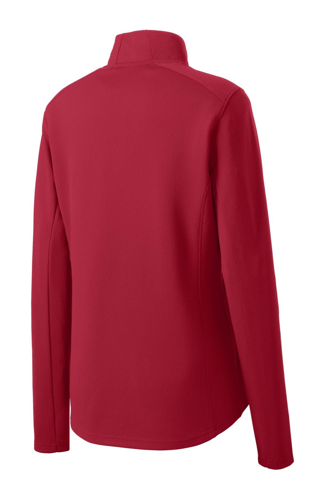Sport-Tek Ladies Sport-Wick Textured 1/4-Zip Pullover