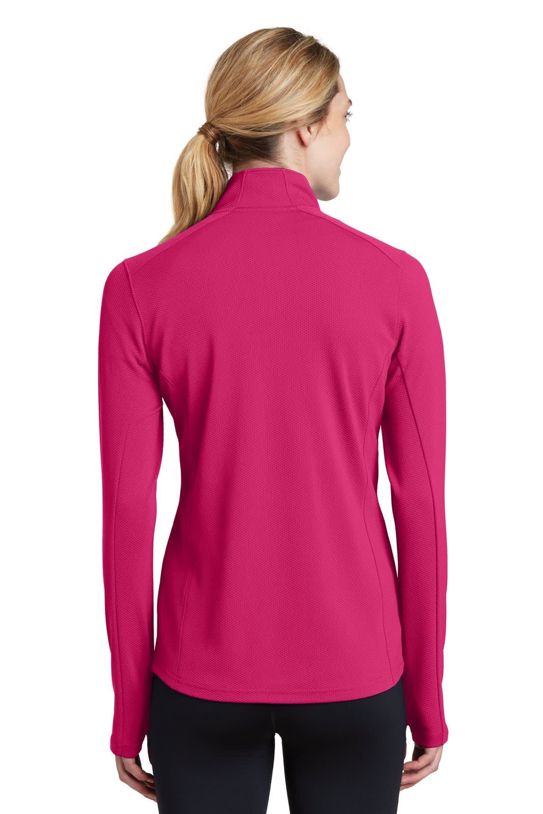 Sport-Tek Ladies Sport-Wick Textured 1/4-Zip Pullover