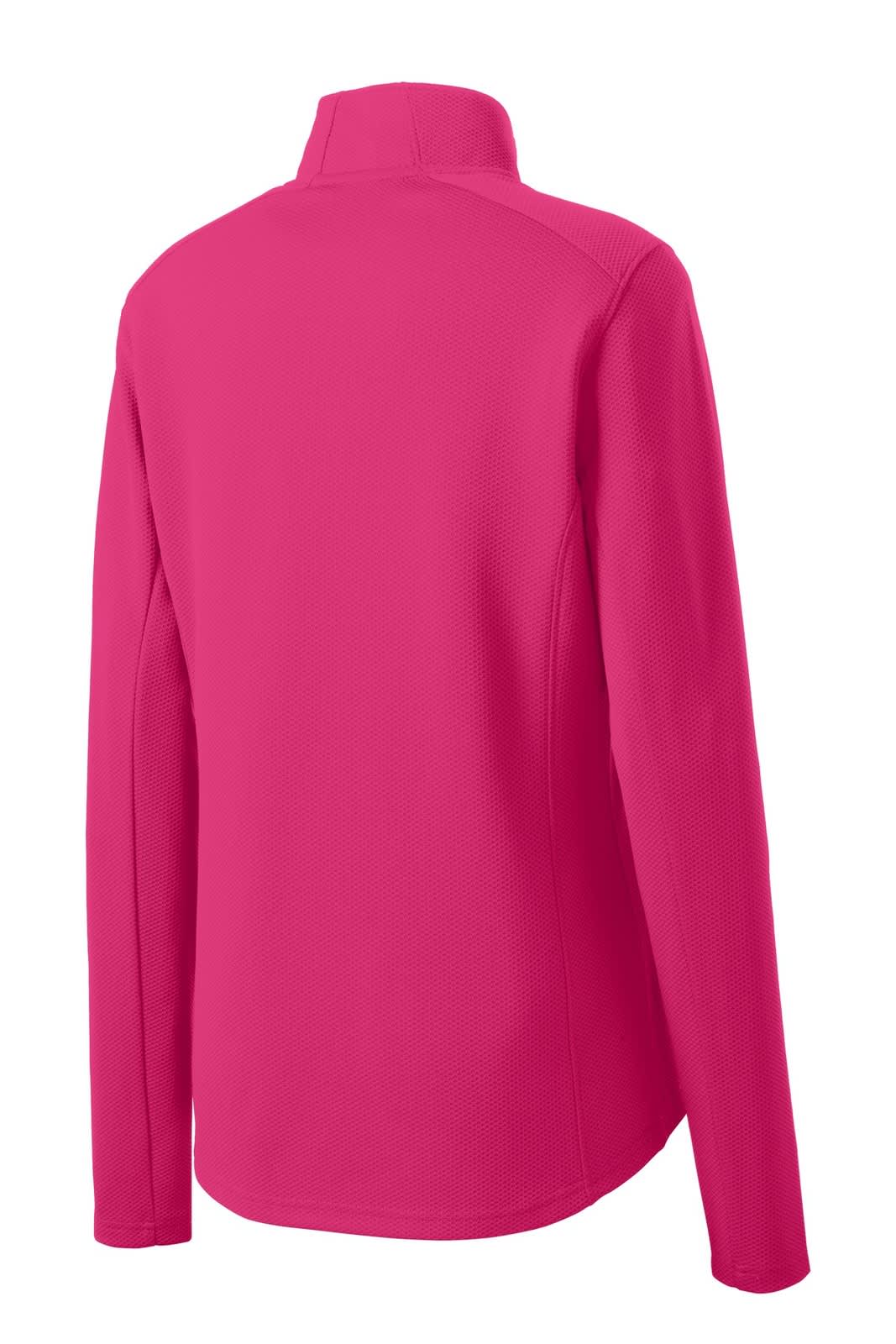 Sport-Tek Ladies Sport-Wick Textured 1/4-Zip Pullover